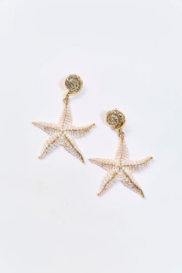 Aretes Topo Concha Marina Dorados