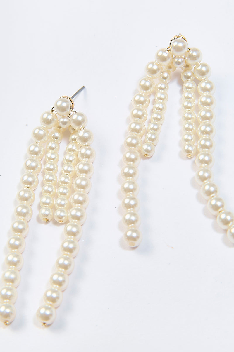 Aretes Flecos con Perla Multicolor - Foto 2