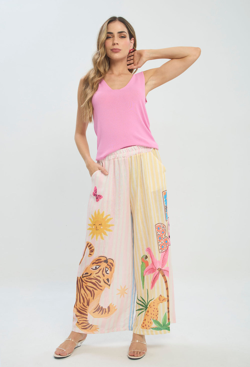 Pantalón Palazzo Estampado NEW