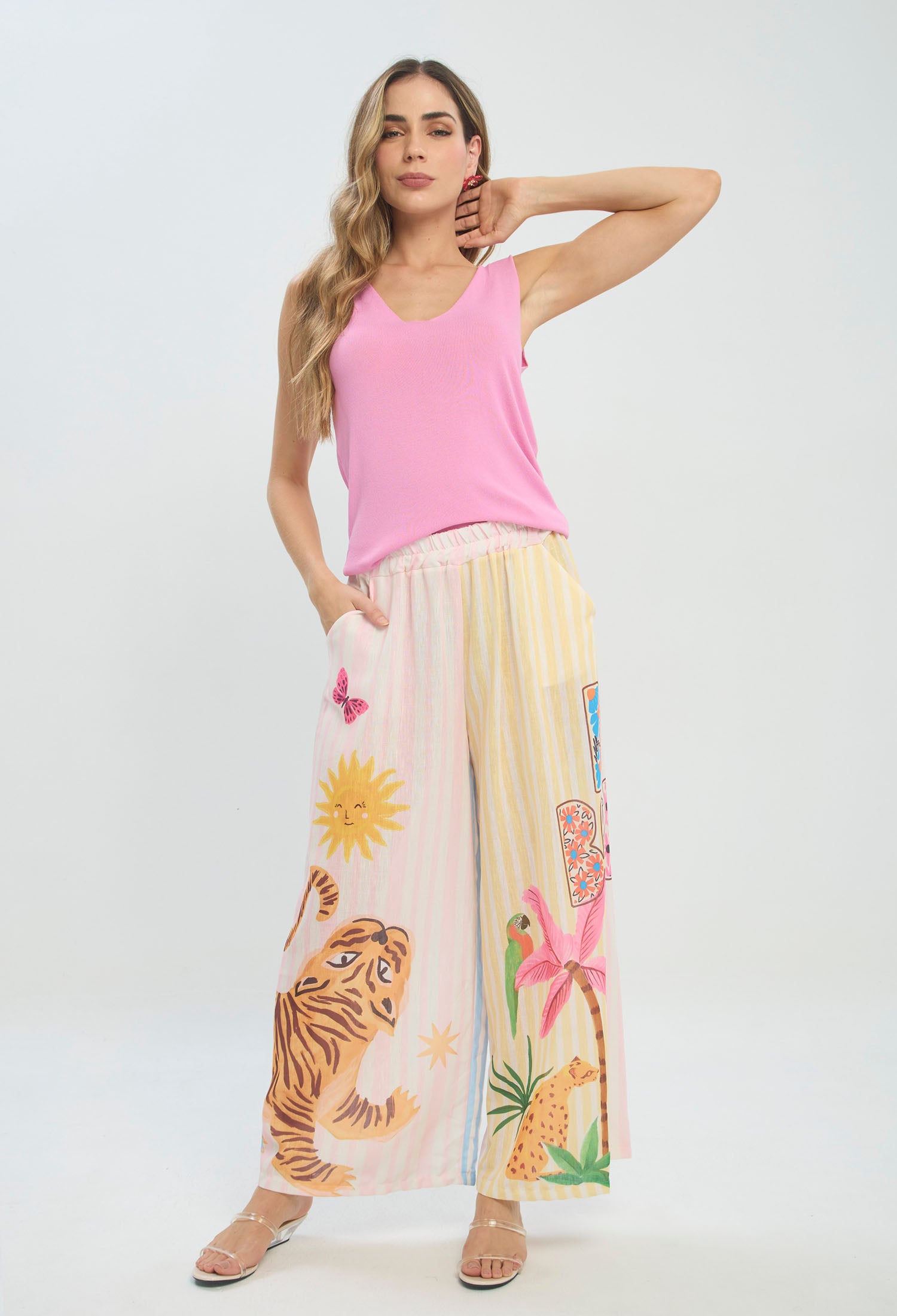 Pantalón Palazzo Estampado NEW