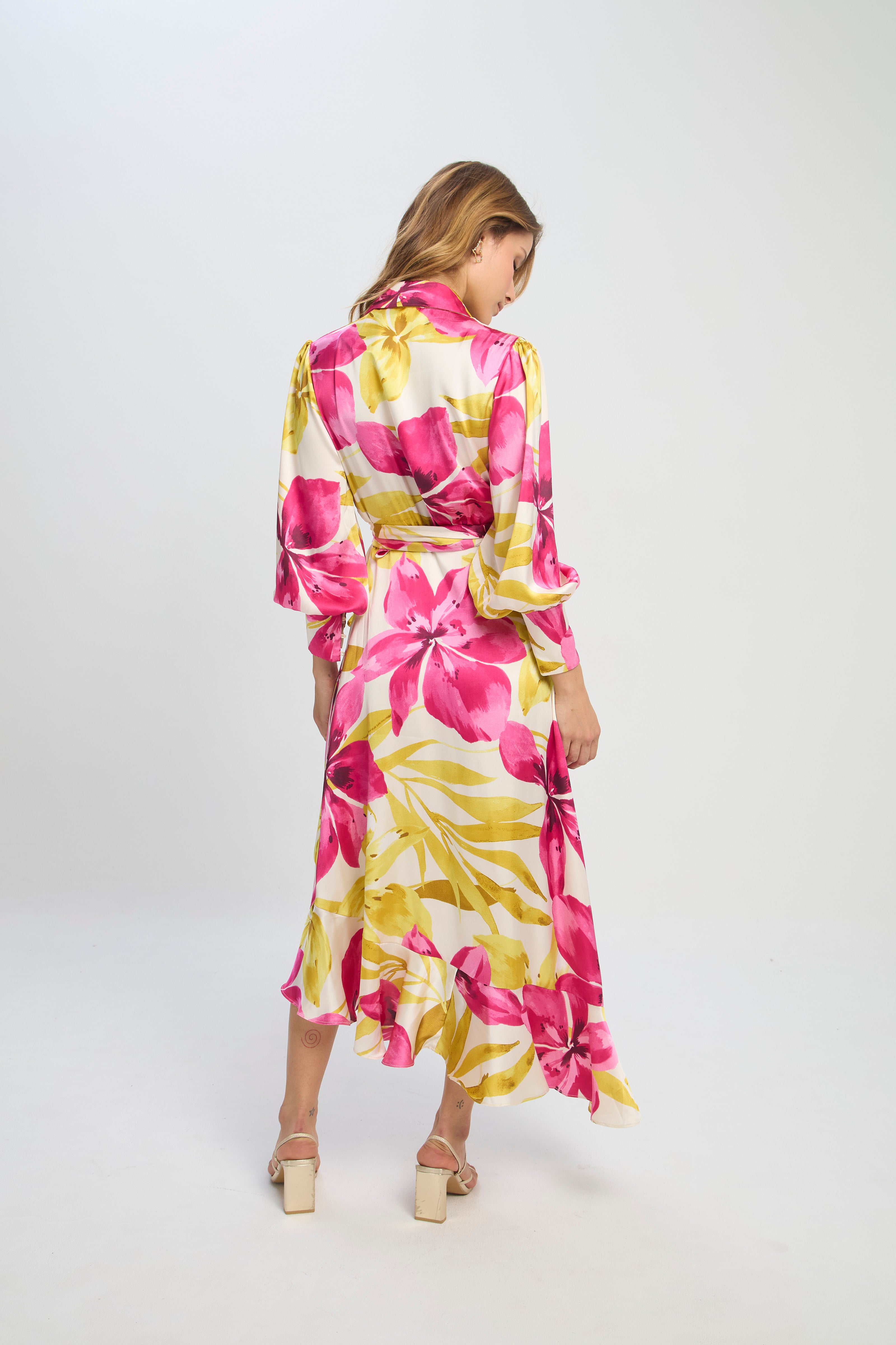 Vestido Kimono Flores - SALE