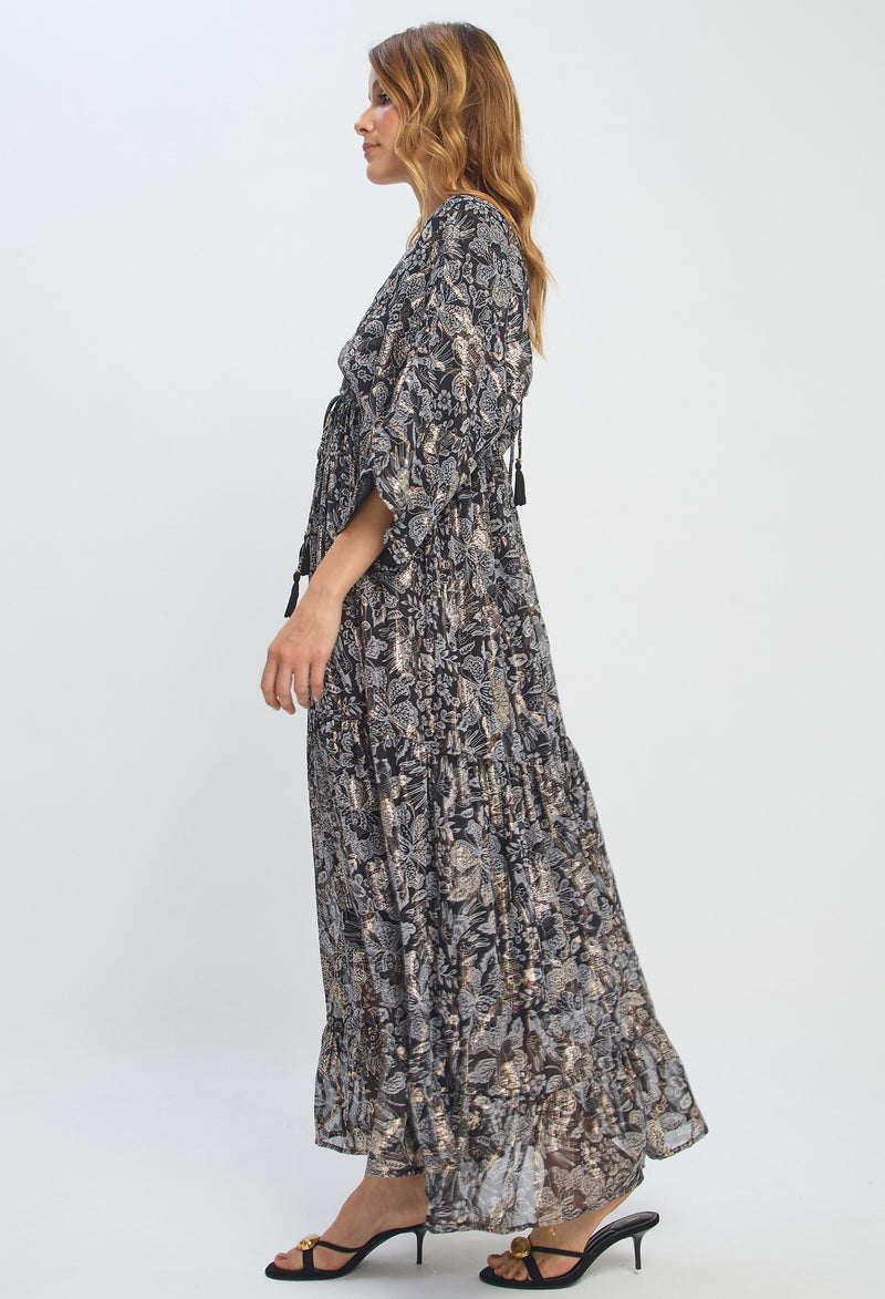 Vestido Flores V vista 2 - Outlet BYBLA Colombia