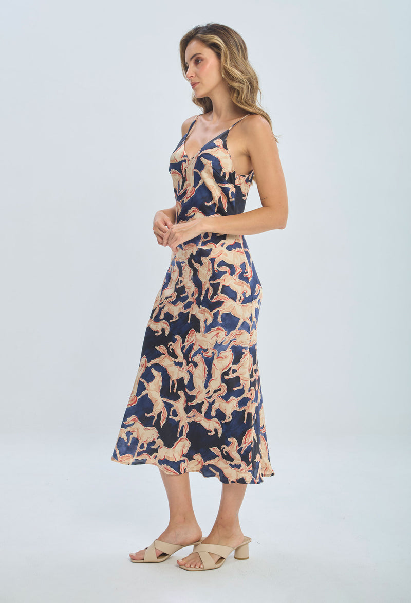 Vestido Midi Caballos vista 2 - BYBLA Colombia