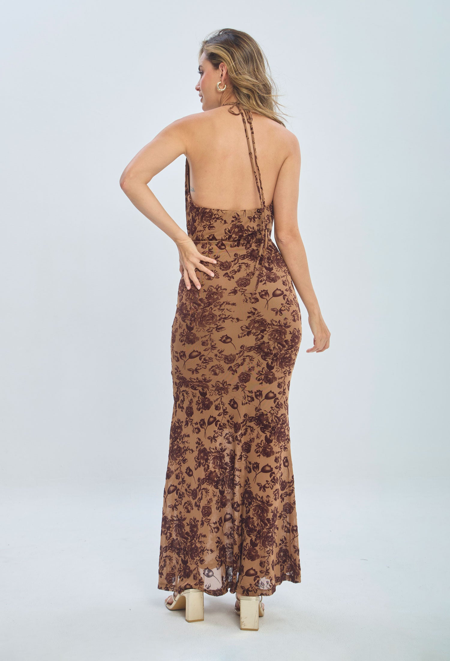 Vestido Largo Drapeado