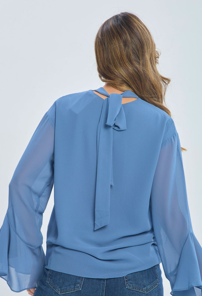 Blusa Manga Campana vista 2 - Outlet BYBLA Colombia