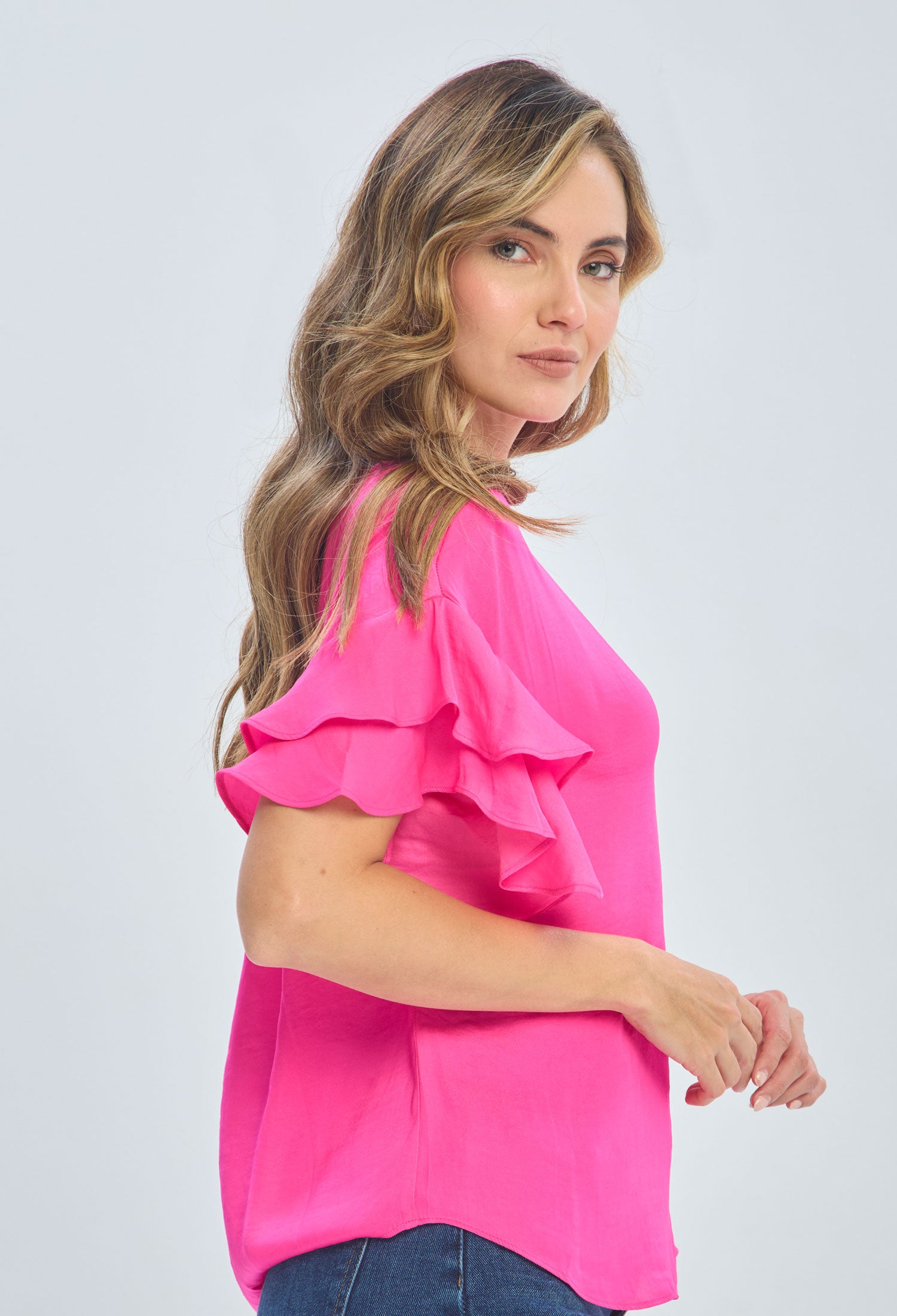 Blusa Satín Boleros