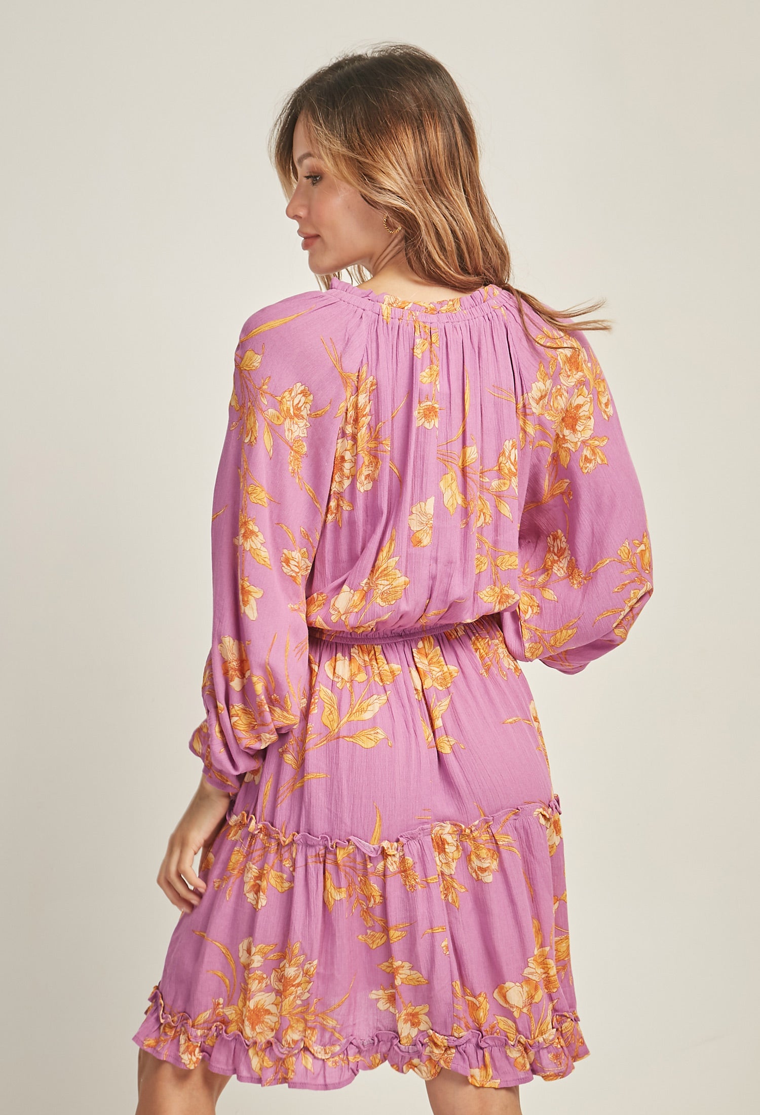 Vestido Corto Estampado Flores  - SALE