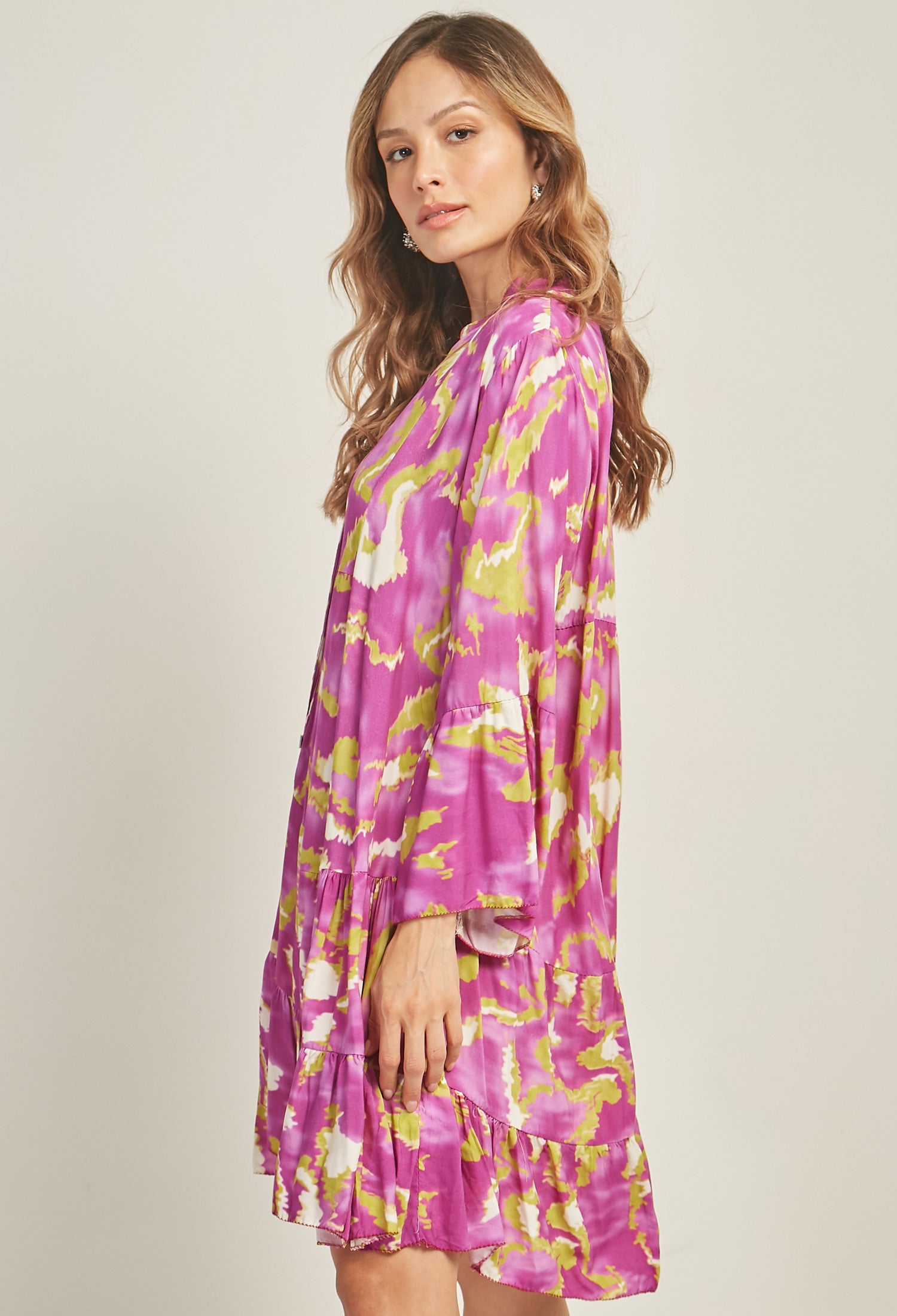 Vestido Corto Estampado Tie-Dye - SALE