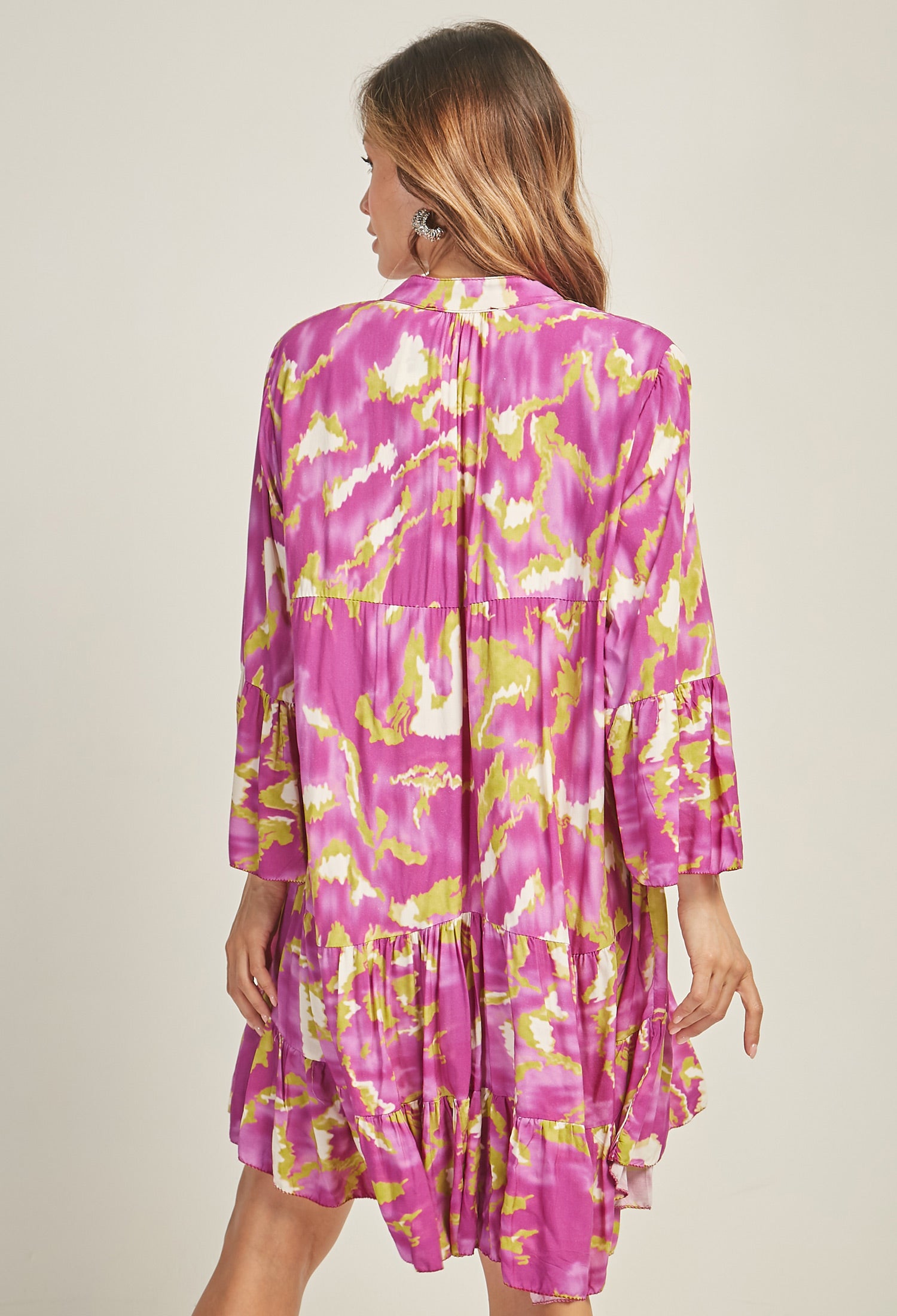 Vestido Corto Estampado Tie-Dye - SALE