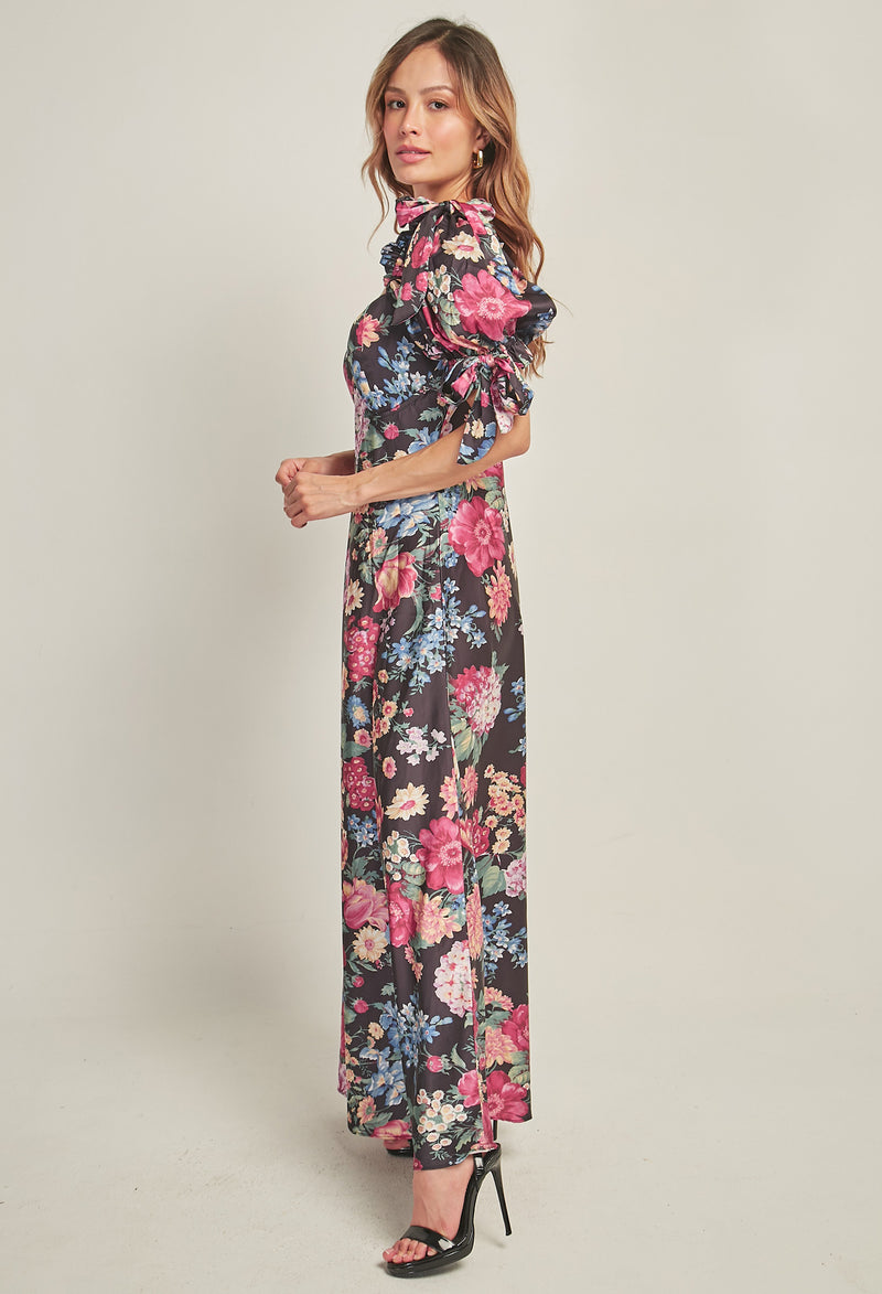 Vestido Largo Satén vista 2 - Outlet BYBLA Colombia