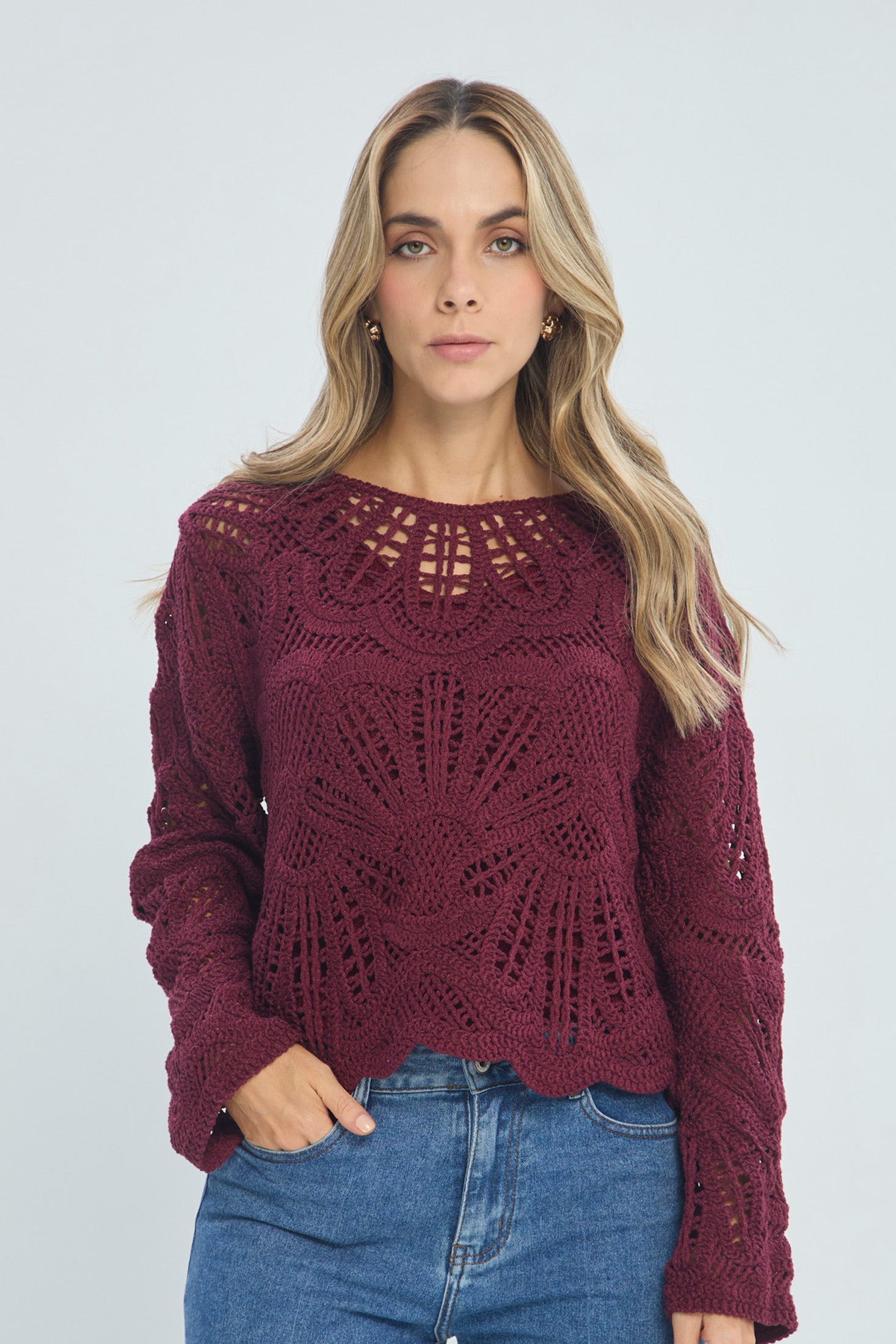 Blusa Tejida Corta - Outlet BYBLA Colombia
