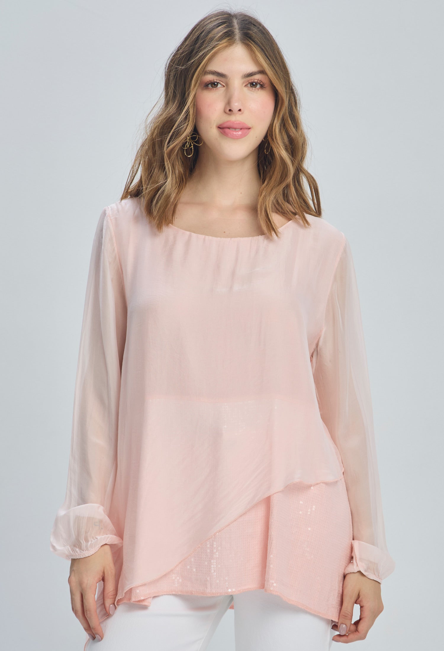 Blusa Seda Lentejuelas