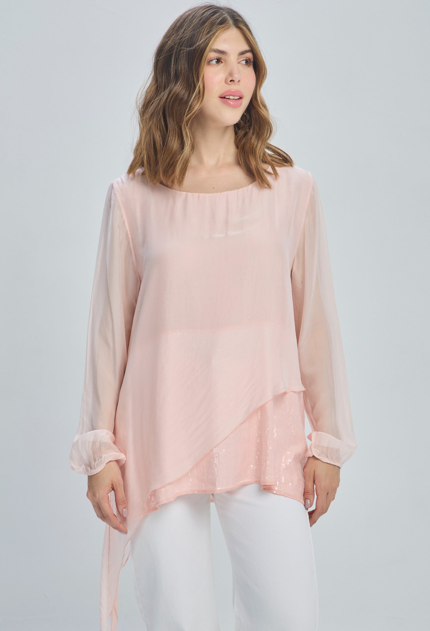 Blusa Seda Lentejuelas