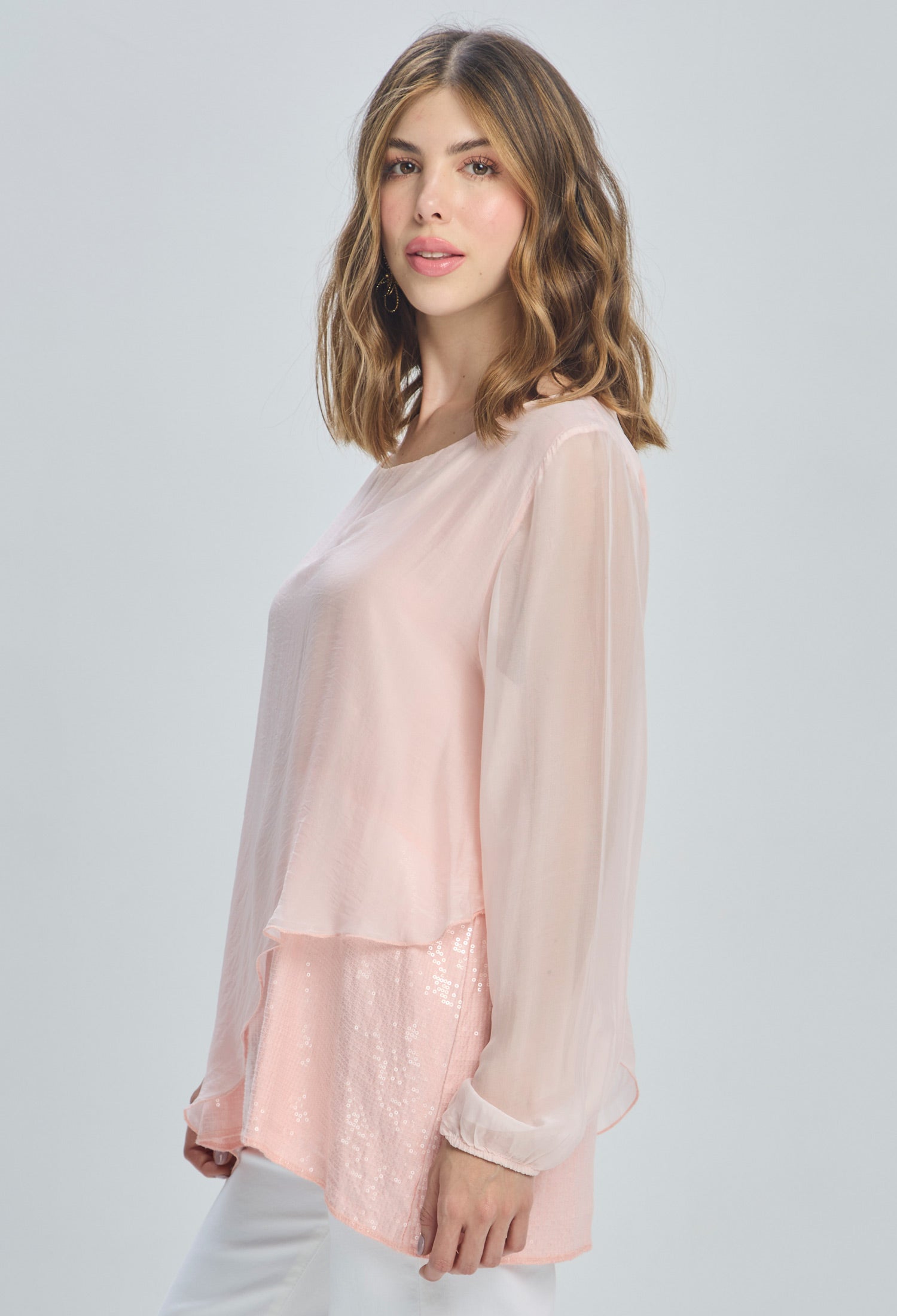 Blusa Seda Lentejuelas