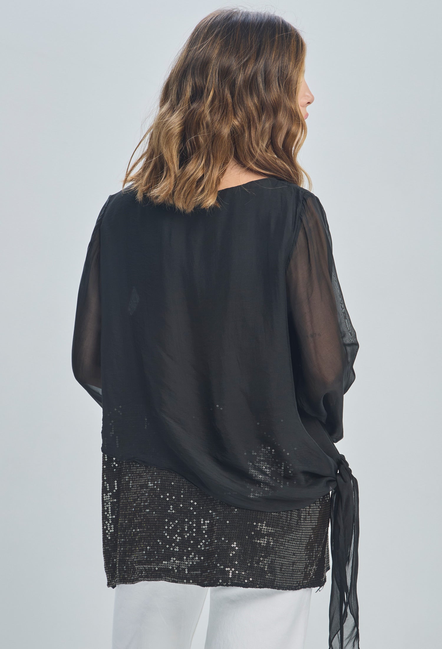 Blusa Seda Lentejuelas