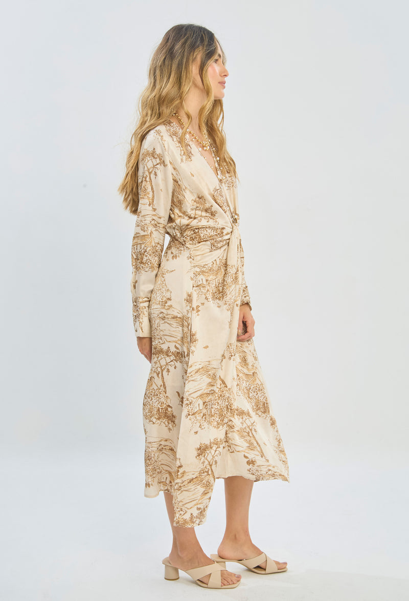 Vestido Midi Satén vista 2 - Outlet BYBLA Colombia