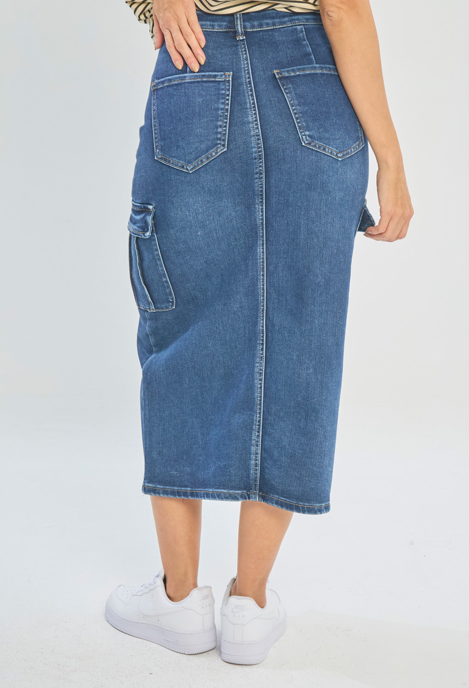 Falda Midi Estilo Cargo - SALE