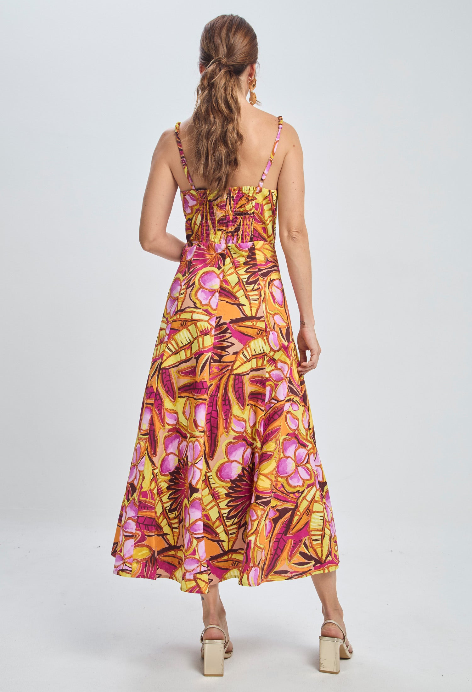 Vestido Largo Floral Algodón - SALE