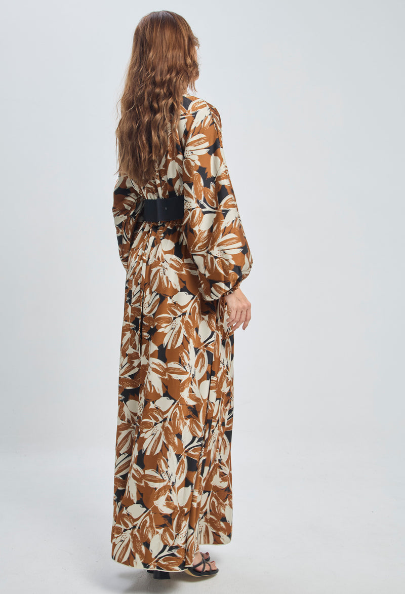 Vestido Largo Floral vista 2 - Outlet BYBLA Colombia