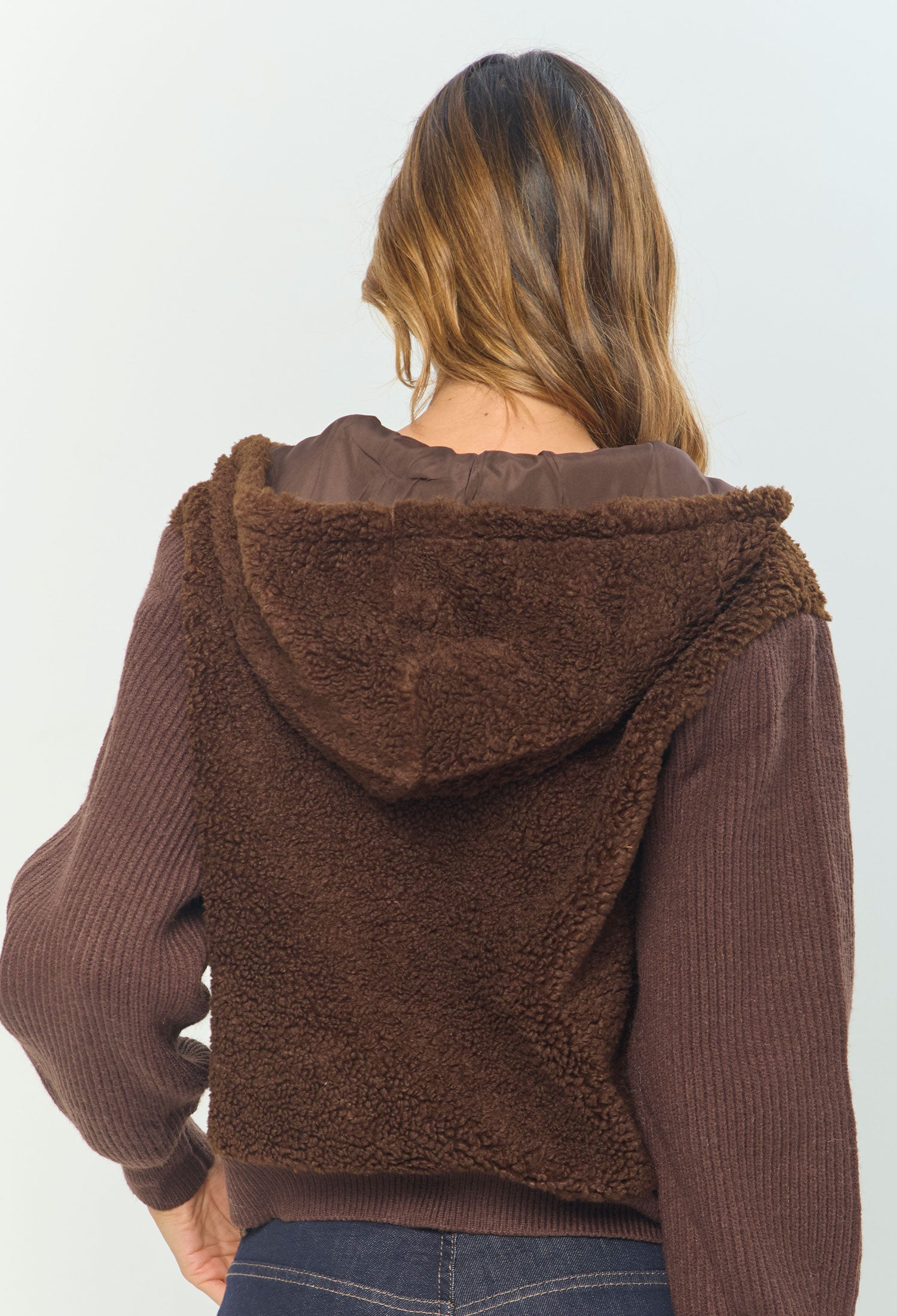 Chaqueta Afelpada Con Capota