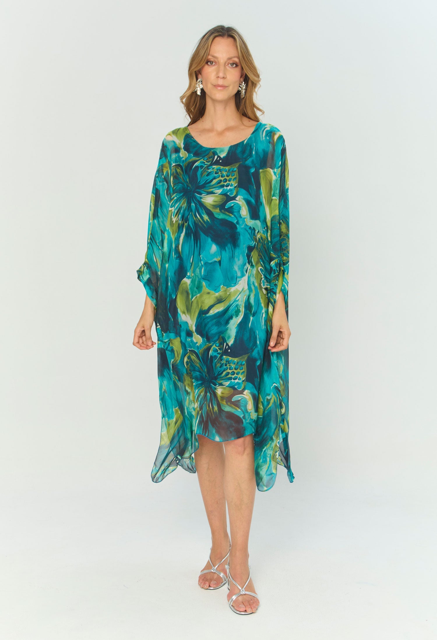 Vestido Midi Seda Jade