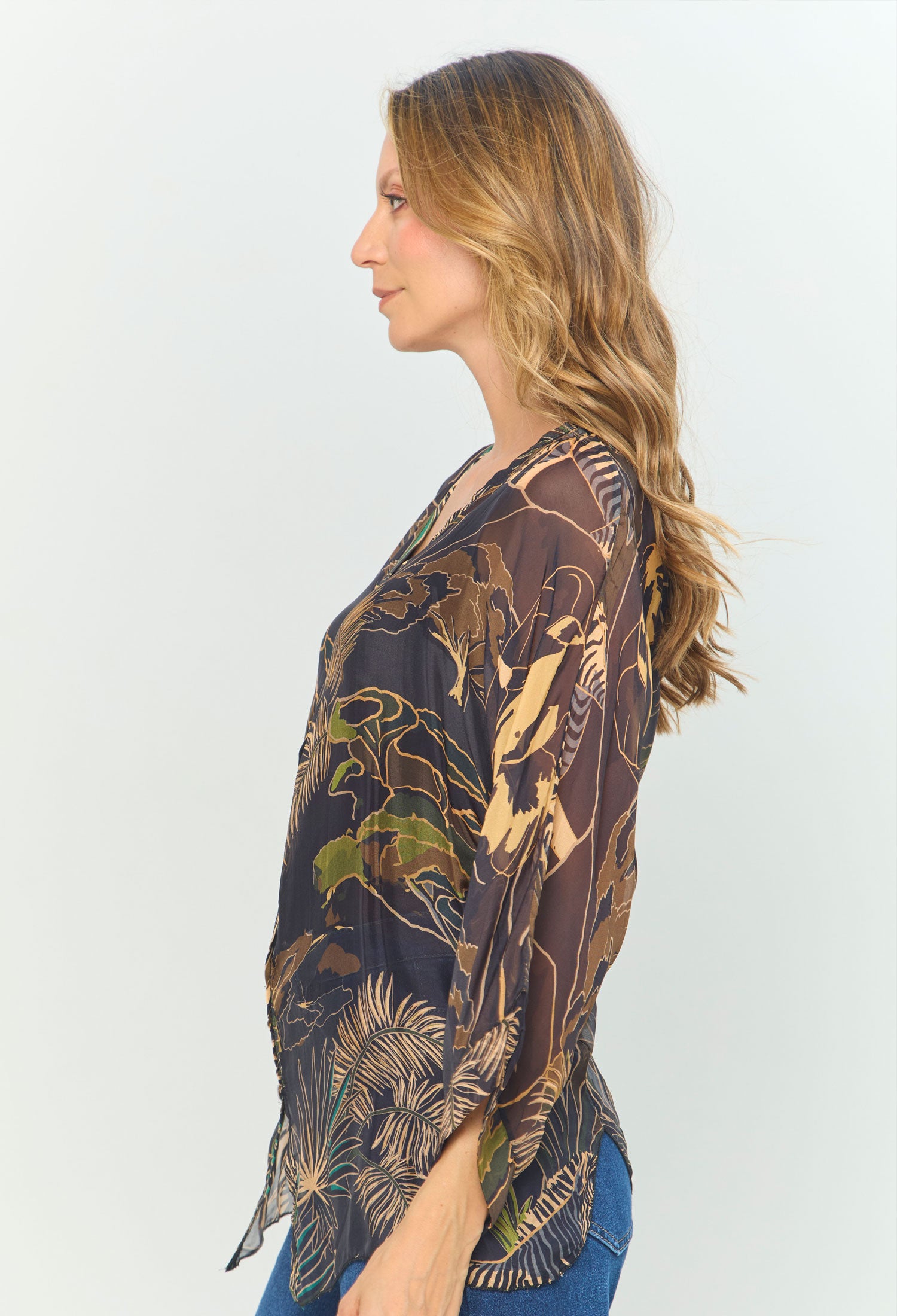 Blusa Seda Estampada