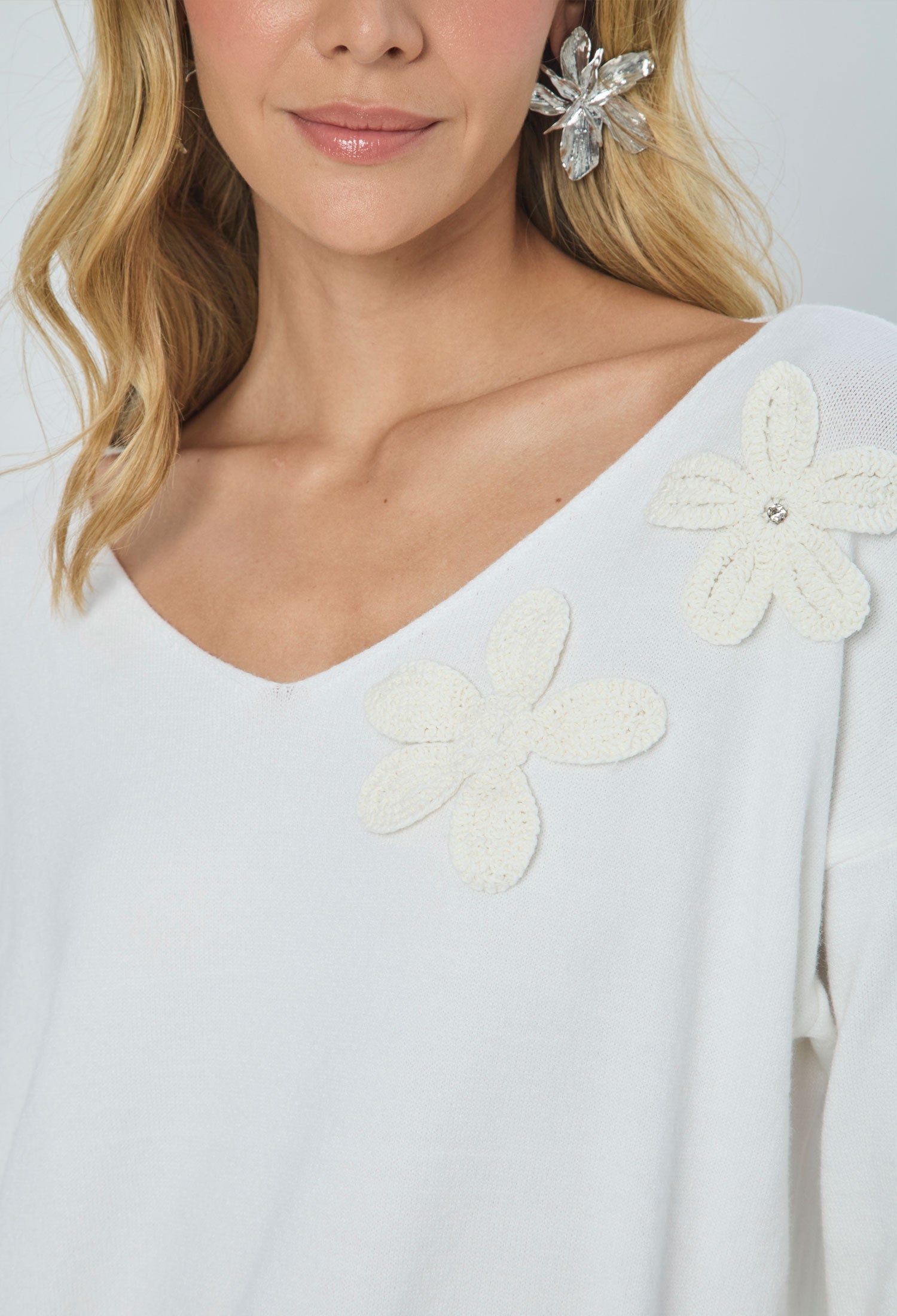 Buzo Flores Crochet vista 5 - BYBLA Colombia