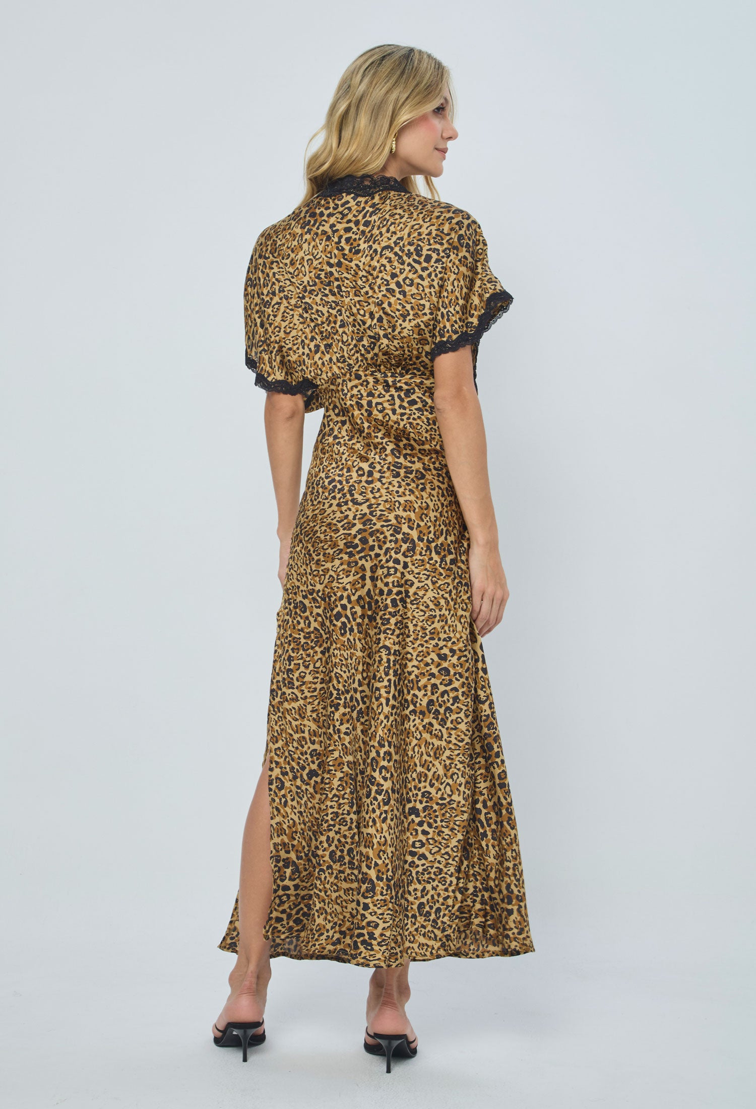 Vestido Midi Animal Print Encaje - SALE