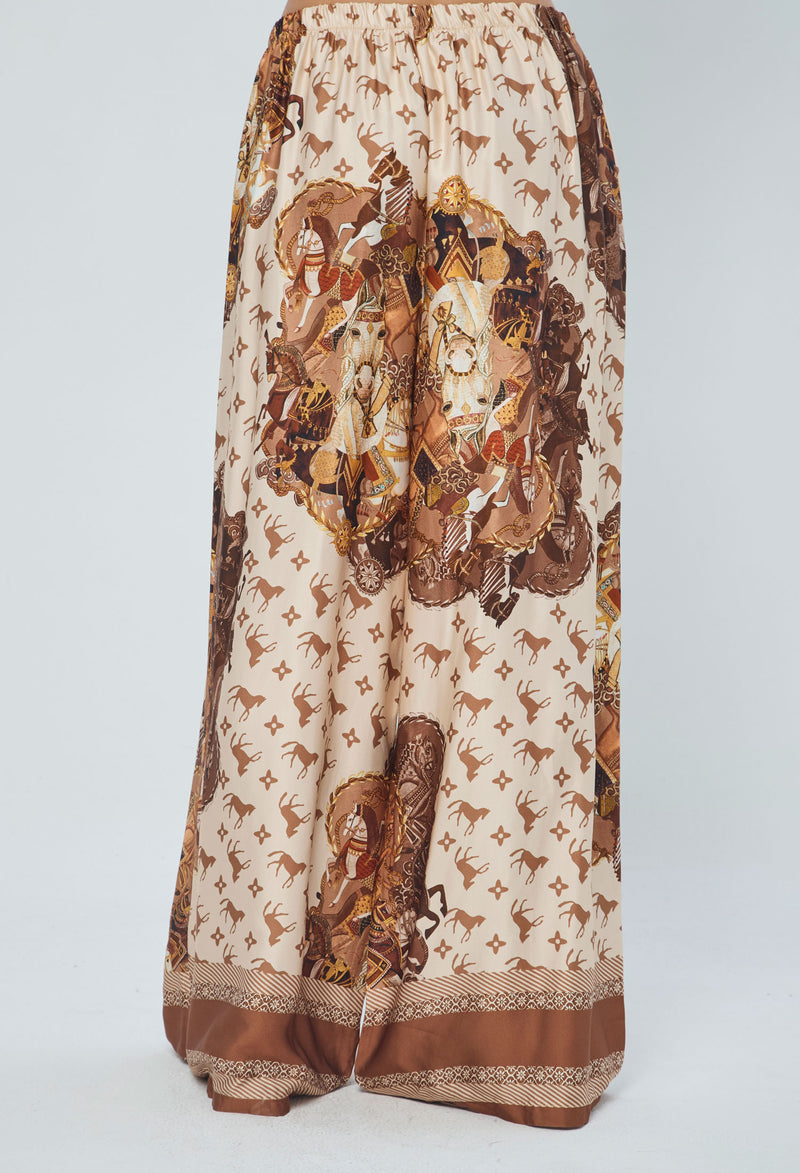 Pantalón Estampado Satín vista 2 - BYBLA Colombia