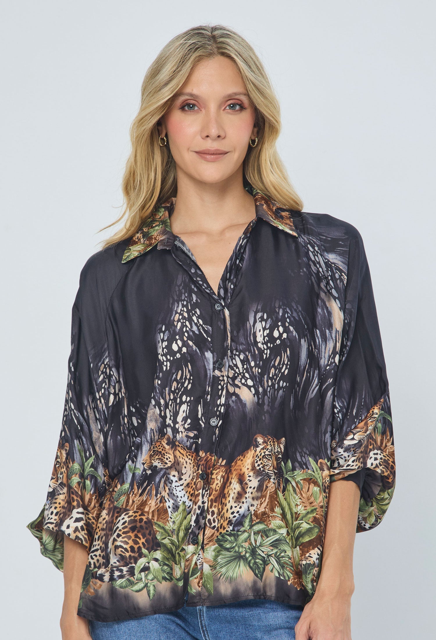 Blusa Estampada Seda