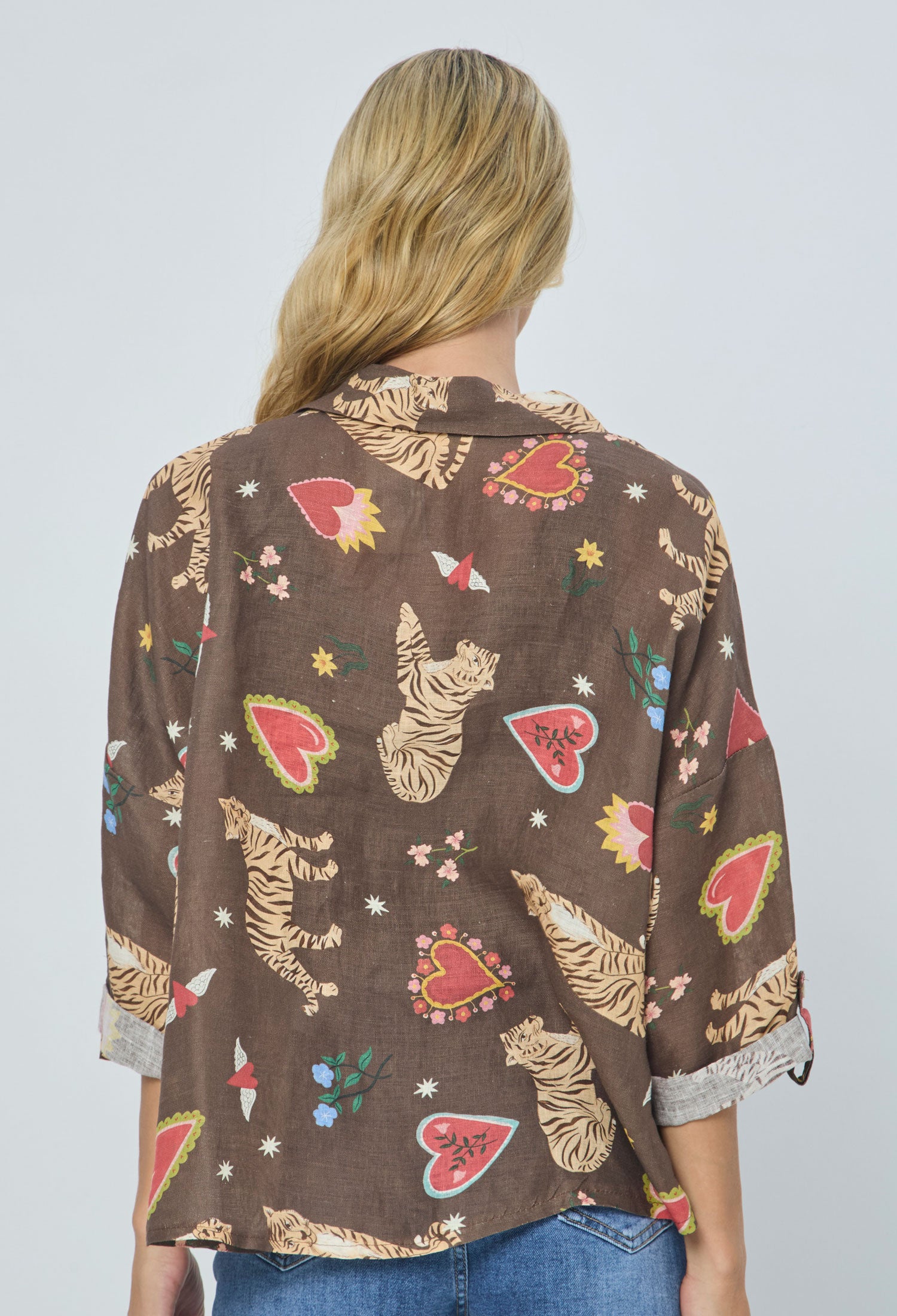 Camisa Corazones Lino - SALE