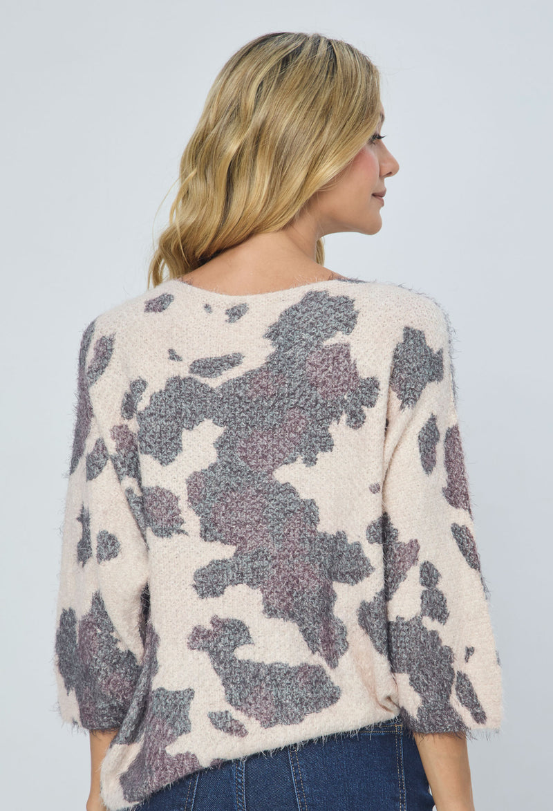 Blusa Tejida Cow Print vista 2 - BYBLA Colombia