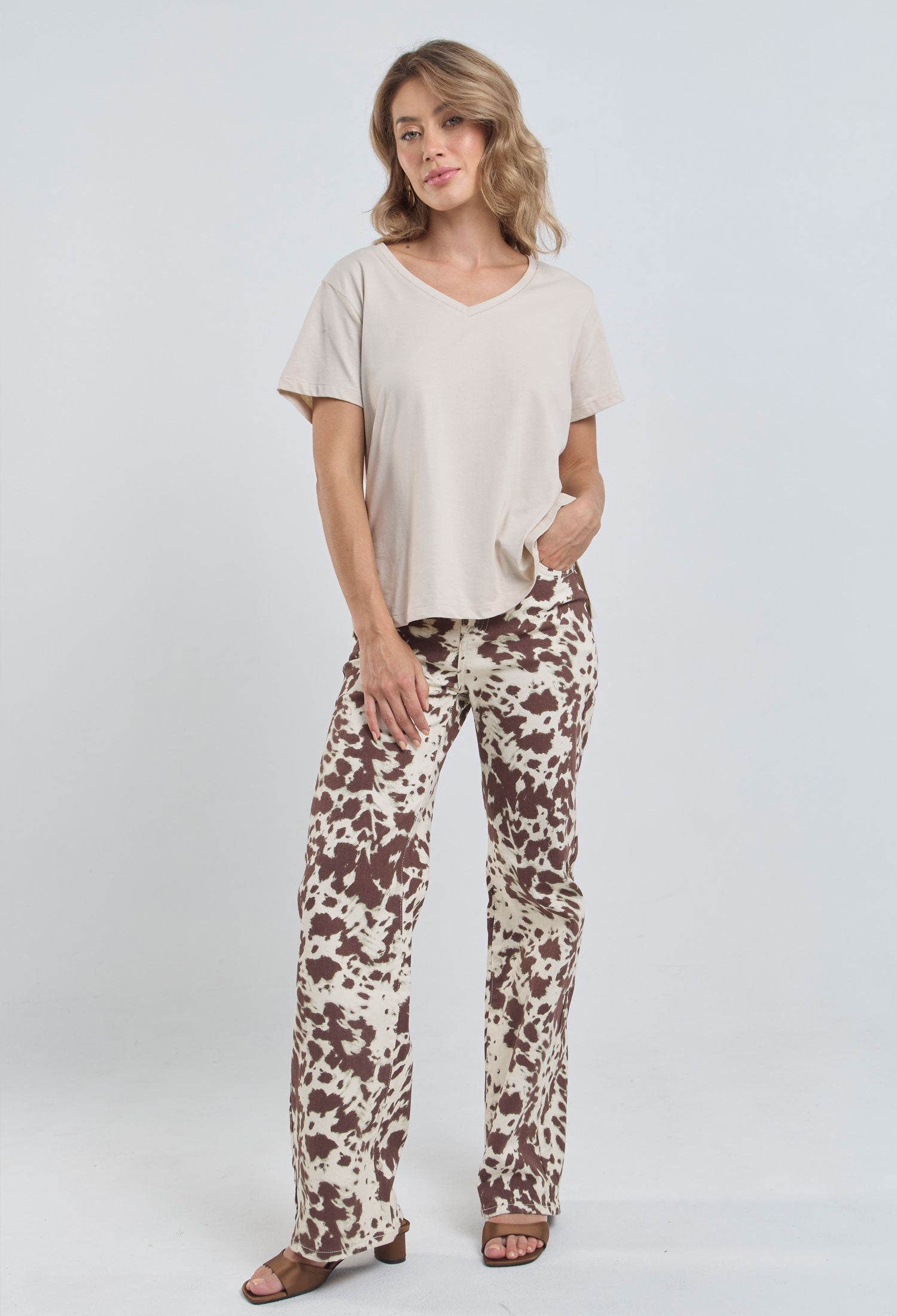 Pantalón Drill Cow Print - SALE