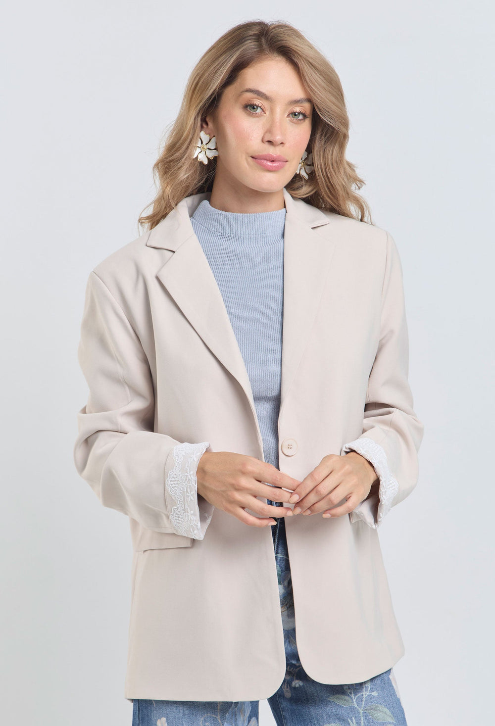 Chaqueta Blazer Encaje - Outlet BYBLA Colombia