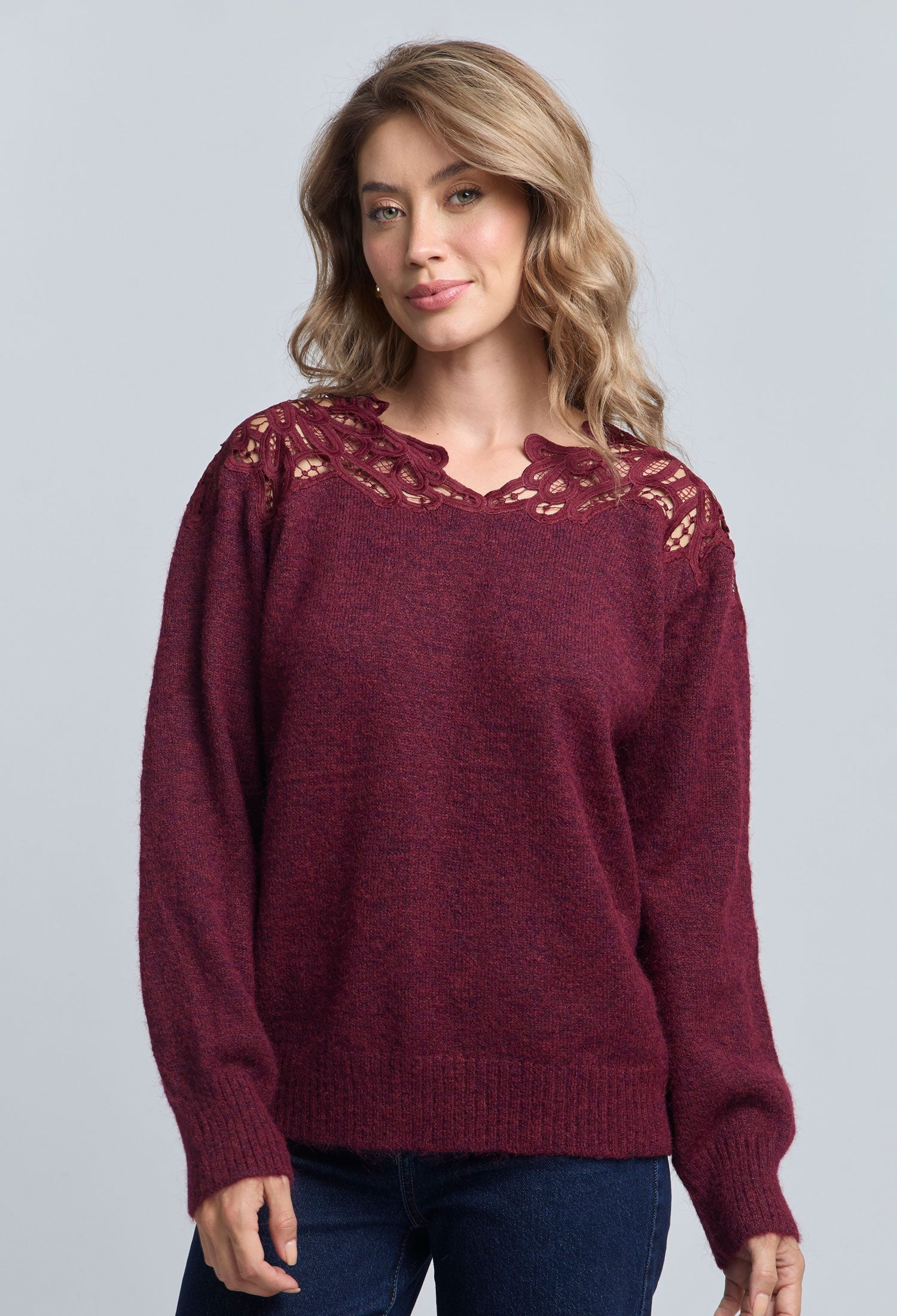 Blusa Encaje Afelpada - SALE