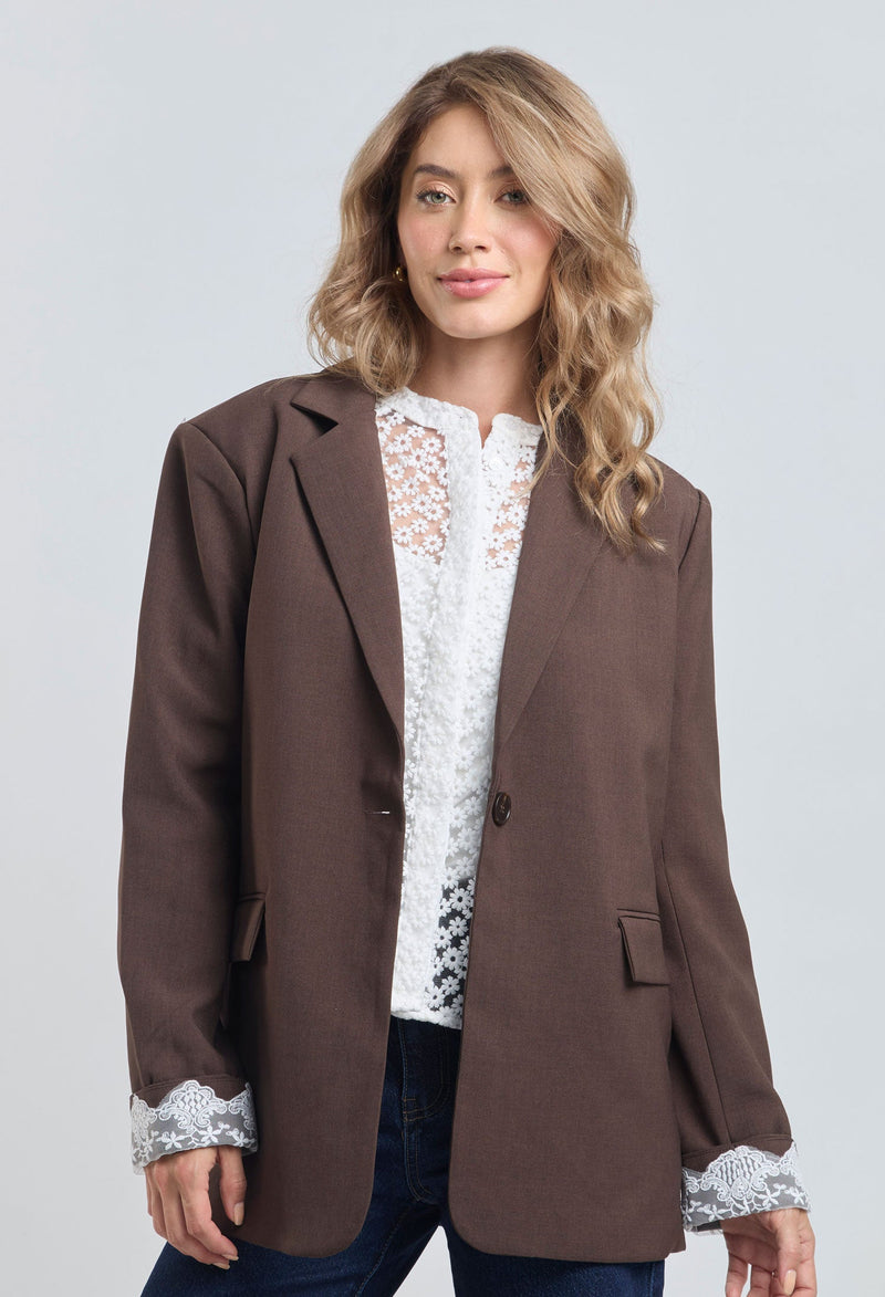 Chaqueta Blazer Encaje vista 2 - Outlet BYBLA Colombia