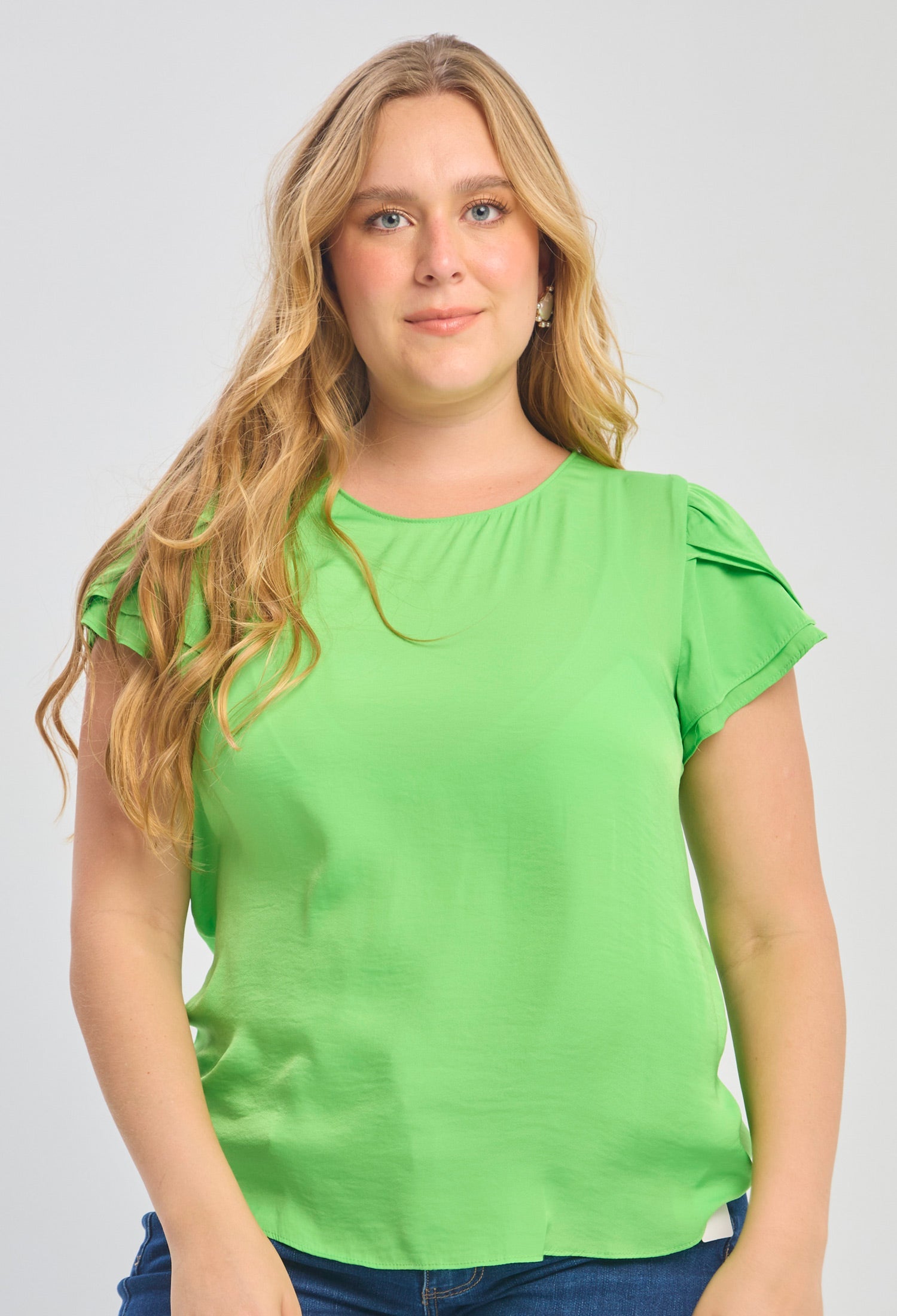 Blusa Saten Mujer - SALE - BYBLA S / VERDES BLUSA