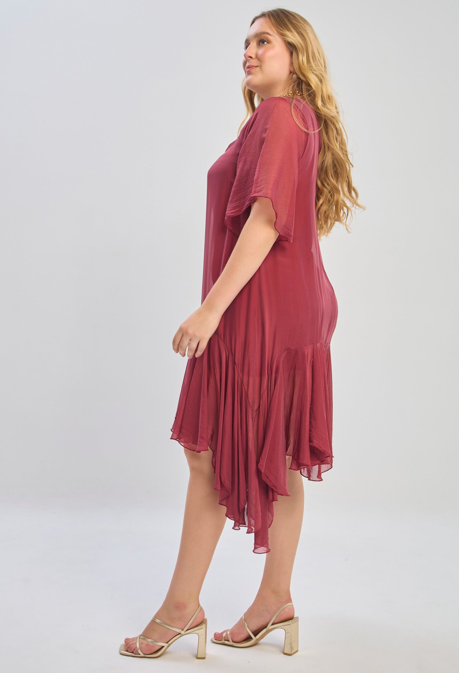 Vestido Seda Amplio Con Caída - SALE