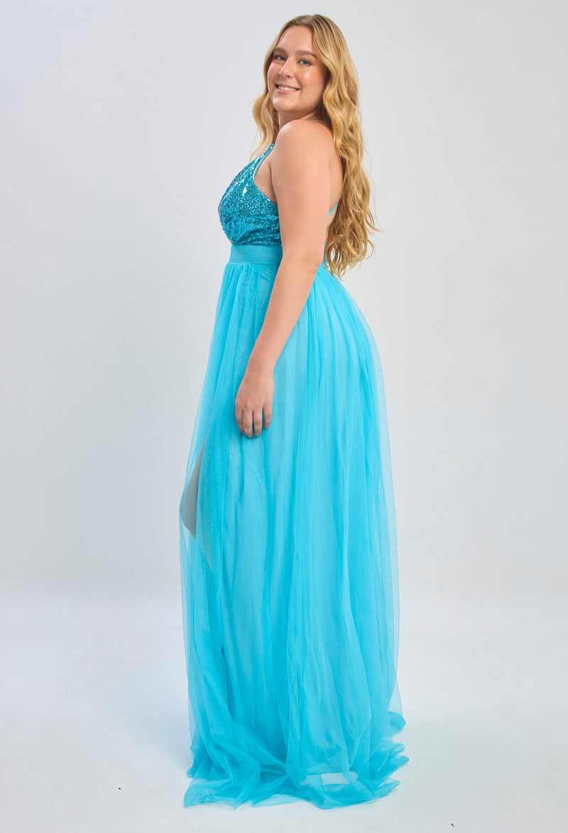 Vestido Largo Top Lentejuelas vista 2 - Outlet BYBLA Colombia