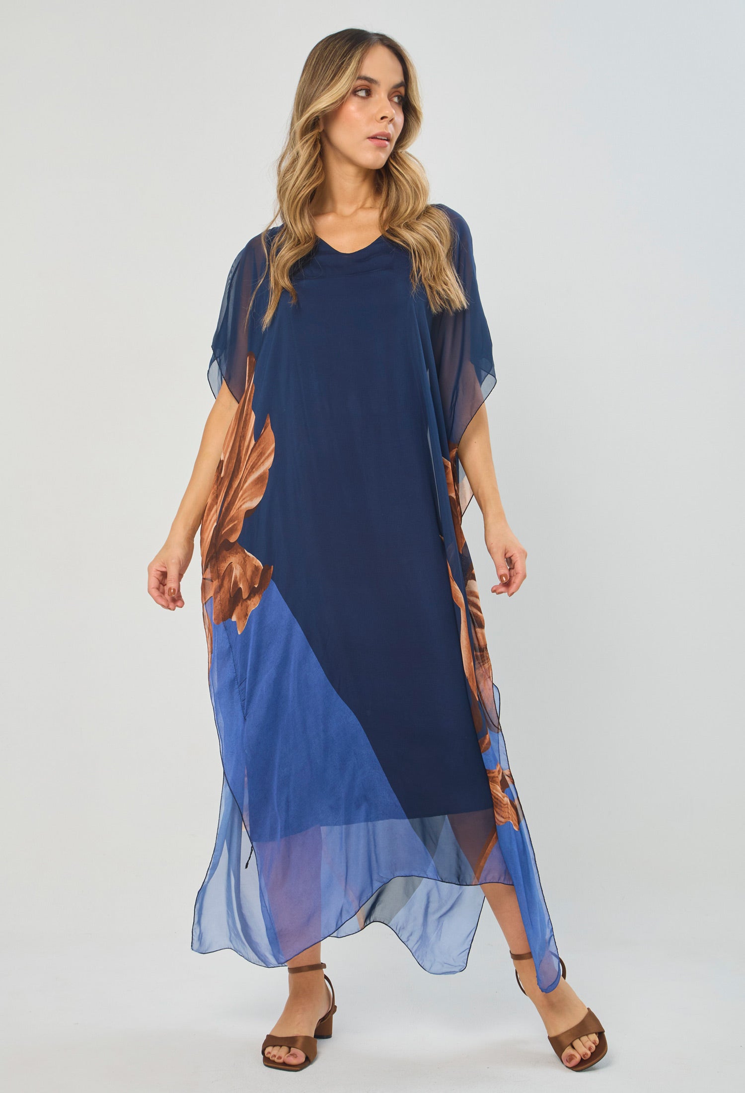 Vestido Midi Seda Oversize
