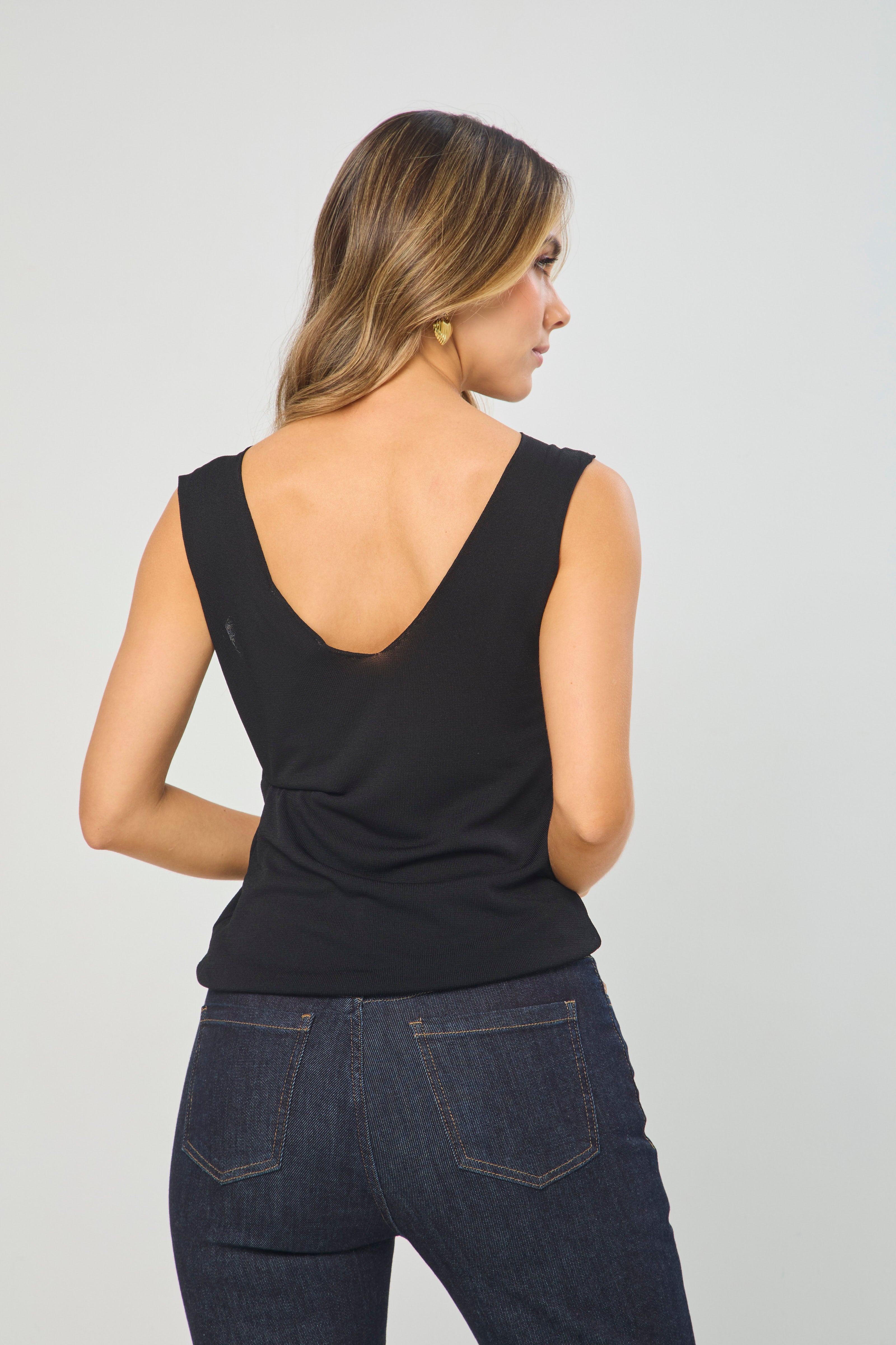 Blusa Top Sisa Tejida