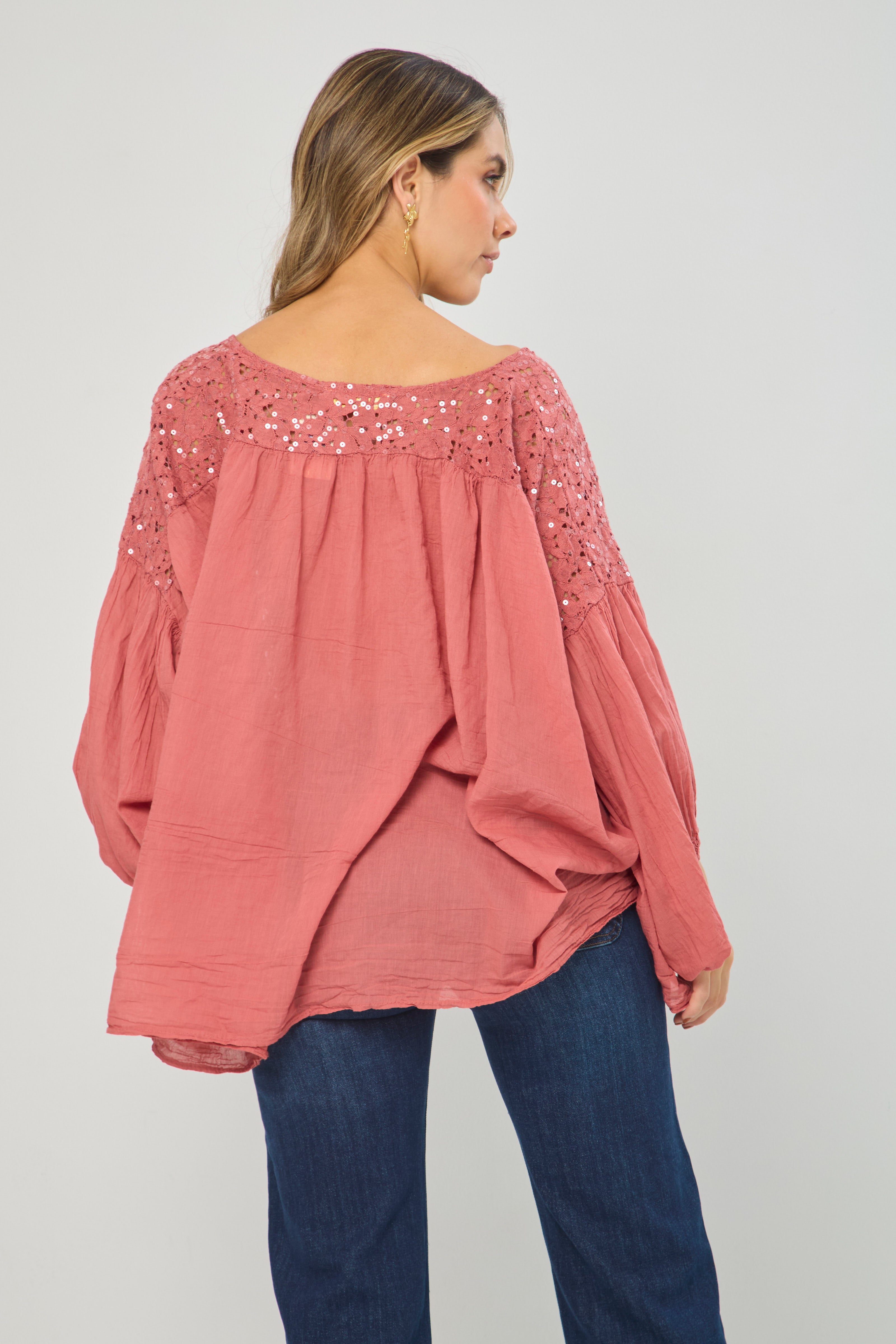 Blusa Guipur Lentejuelas - SALE