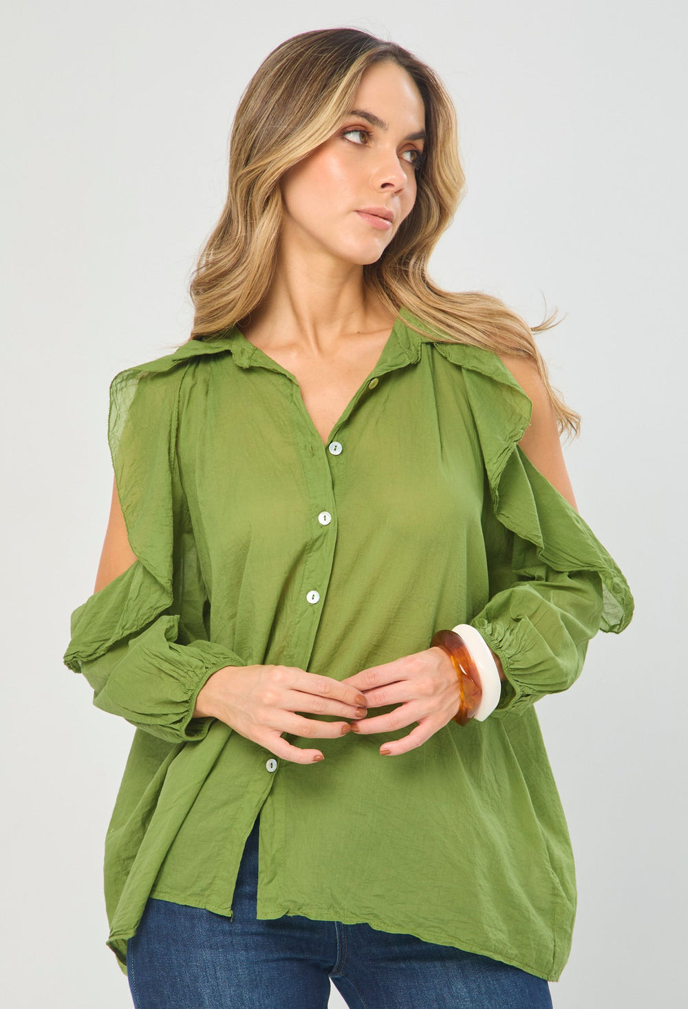 Blusa Hombro Descubierto - Outlet BYBLA Colombia