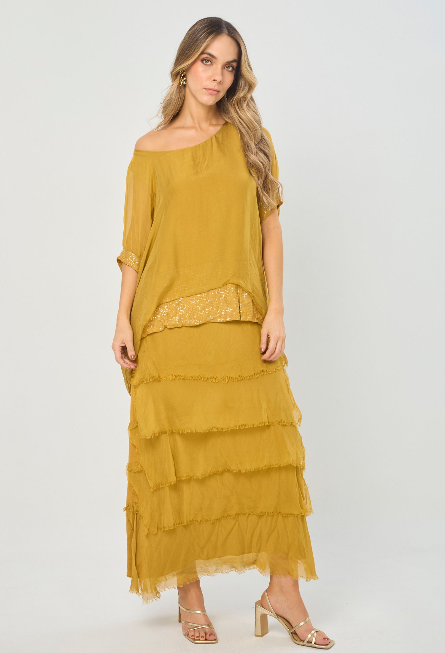 Vestido Seda Lentejuelas