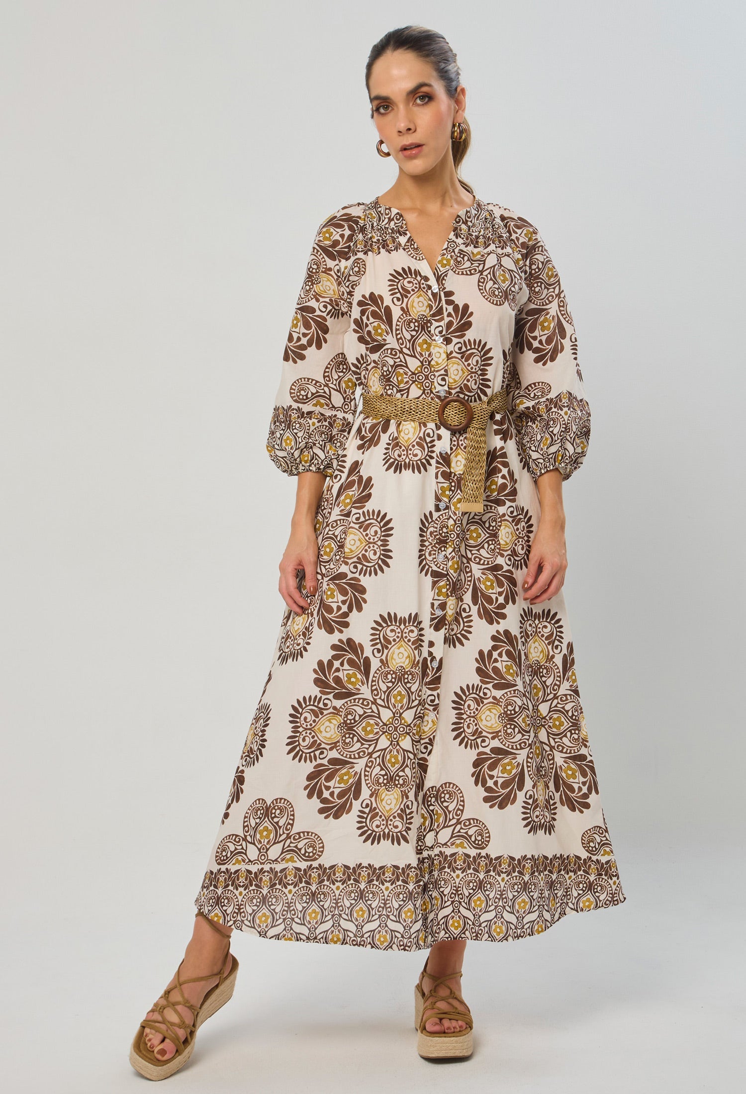 Vestido Midi Estampado - SALE