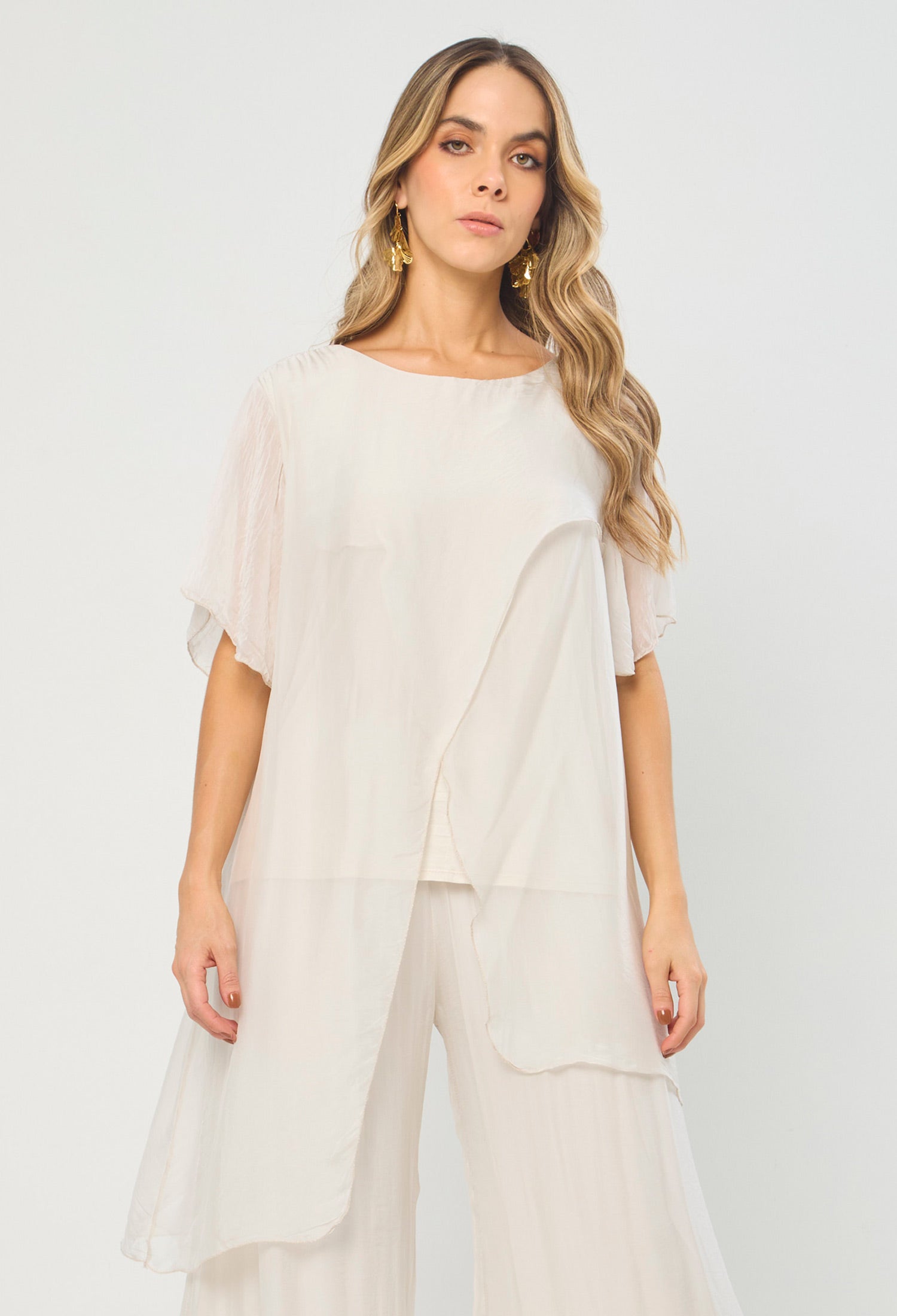 Blusa Seda Asimétrica  - SALE