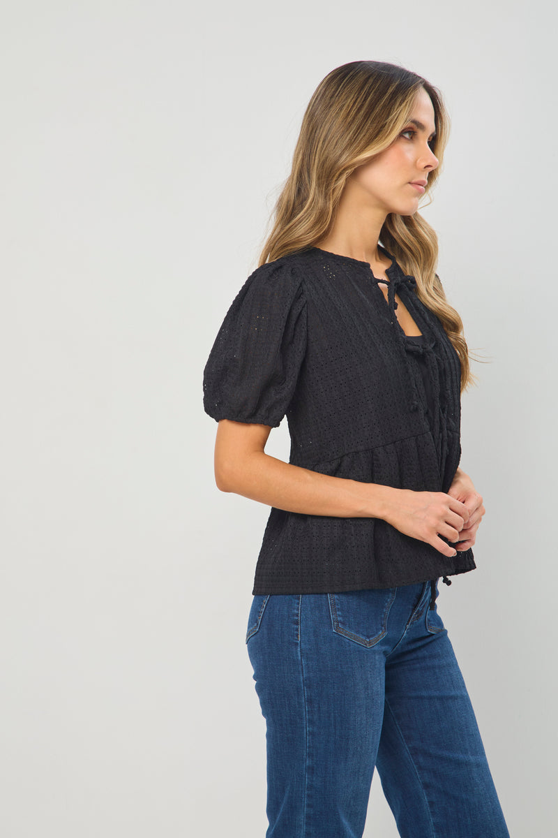 Blusa Manga Abullonada vista 2 - Outlet BYBLA Colombia