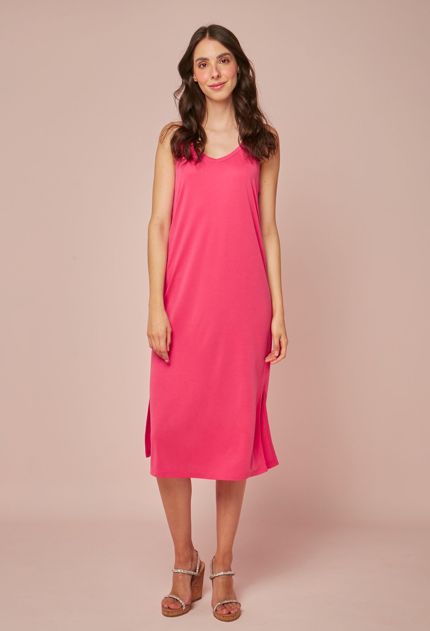 Vestido Midi Manga Sisa Mujer - SALE - BYBLA S / FUCSIAS VESTIDO