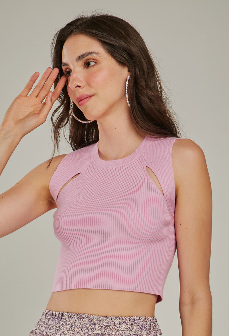 Crop Top Manga Sisa vista 2 - Outlet BYBLA Colombia