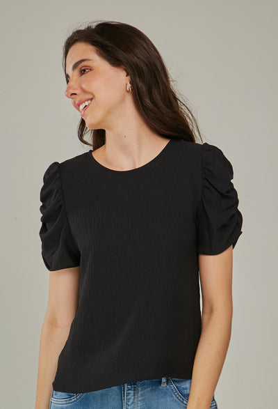 Blusa Manga Abullonada Mujer - SALE - BYBLA S / NEGROS BLUSA